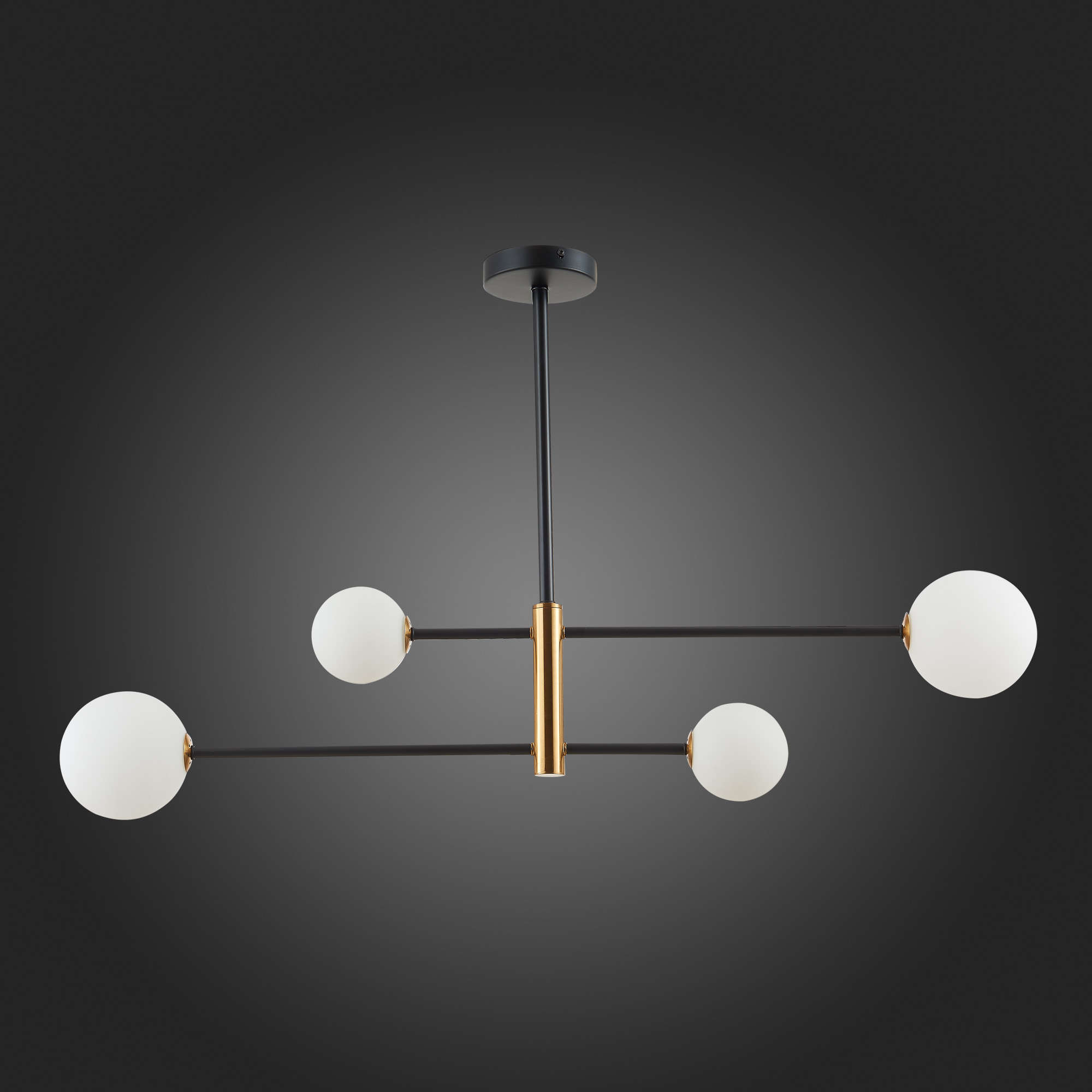 картинка SLE220103-04 Светильник потолочный Черный, Бронза/Белый G9 4*5W