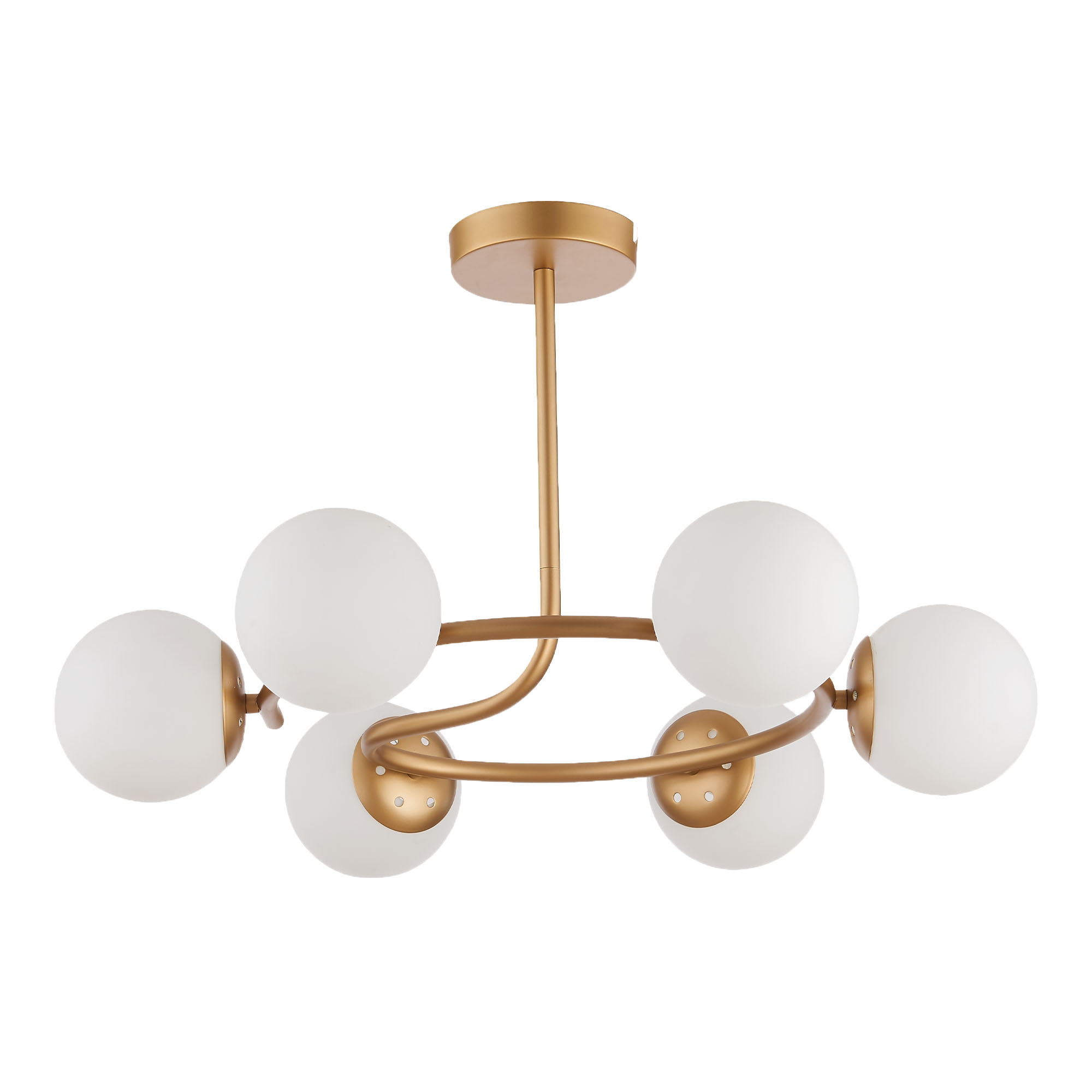 картинка SLE220602-06 Светильник потолочный Золотистый/Белый E14 6*40W