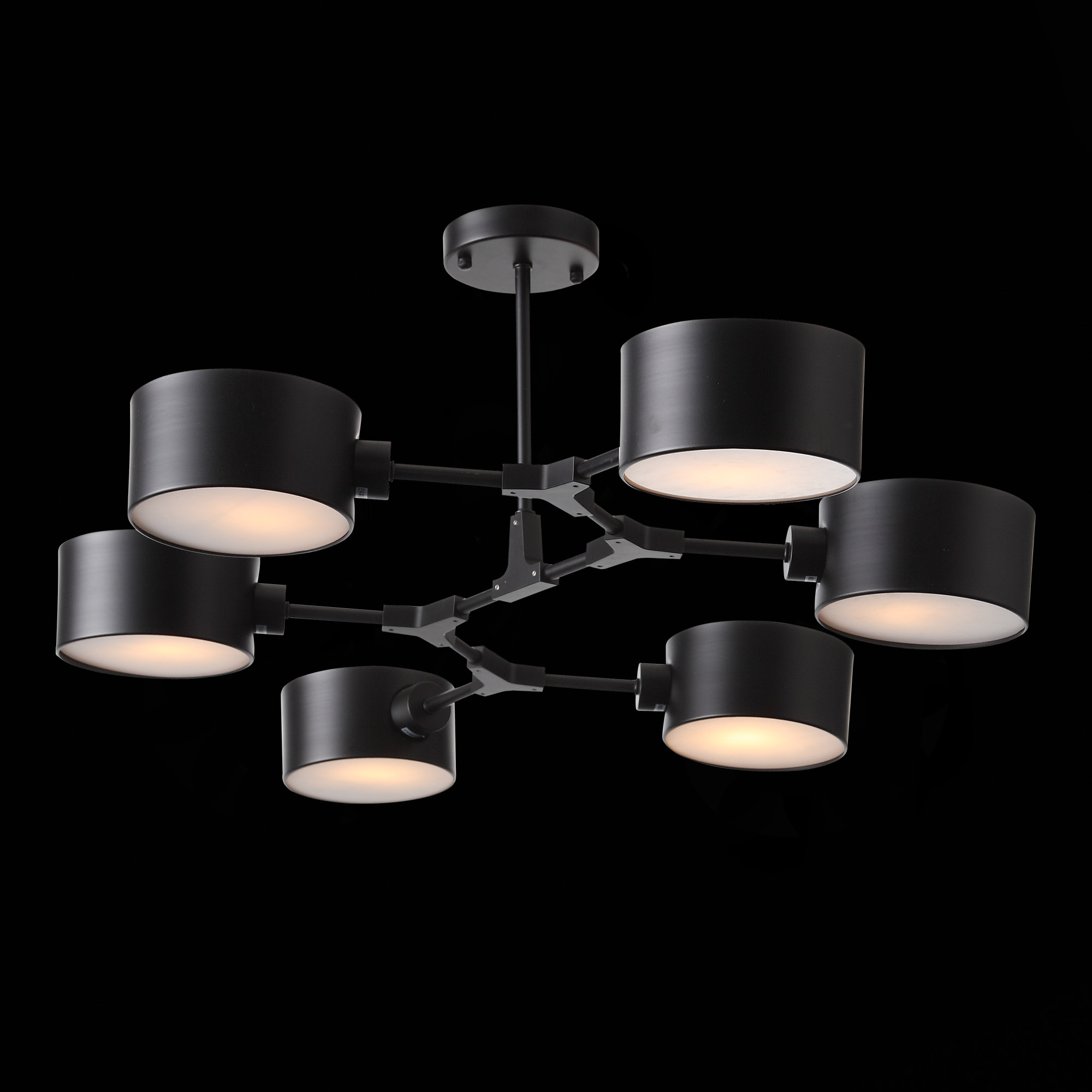 картинка SLE183402-06 Светильник потолочный Черный/Черный E14 6*60W