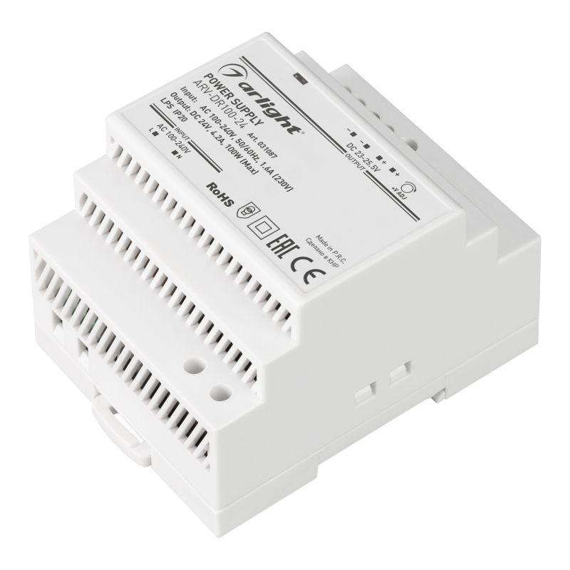 картинка Блок питания ARV-DR100-24 24В 4.2А 100Вт IP20 DIN-рейка Arlight 031087