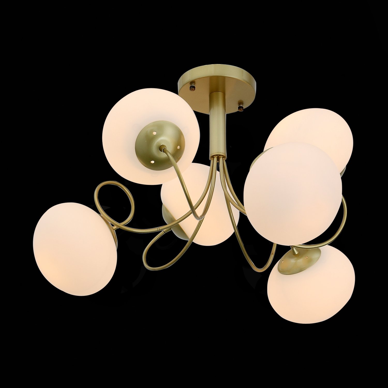 картинка SL717.202.06 Светильник потолочный Золотистый/Белый E27 6*40W