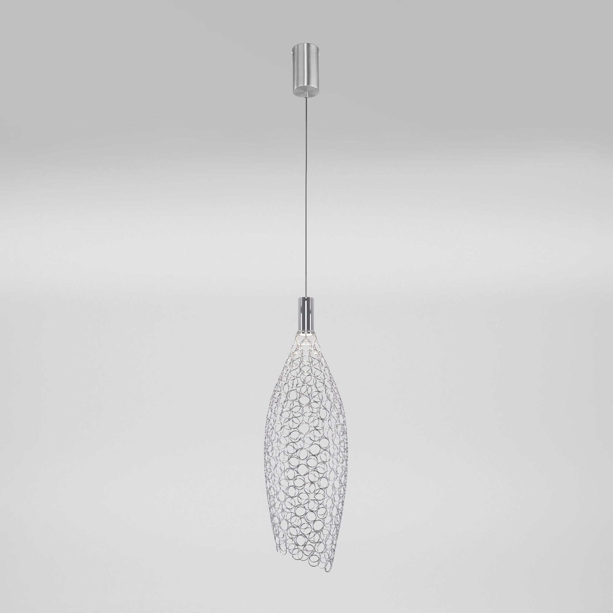 картинка Подвесной светодиодный светильник с металлическим плафоном 90352/1 хром