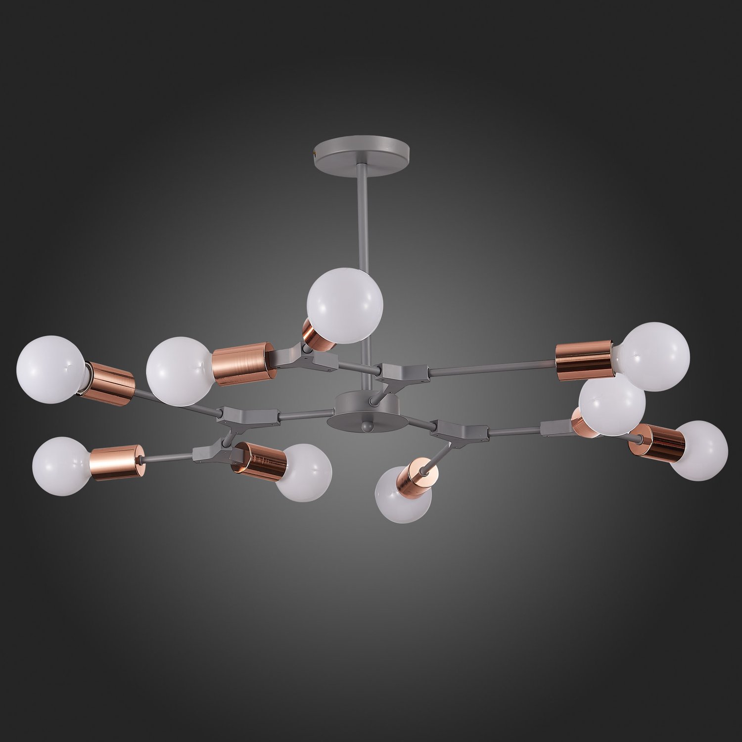 картинка SLE106403-09 Светильник потолочный Серый, Розовое золото E27 9*60W