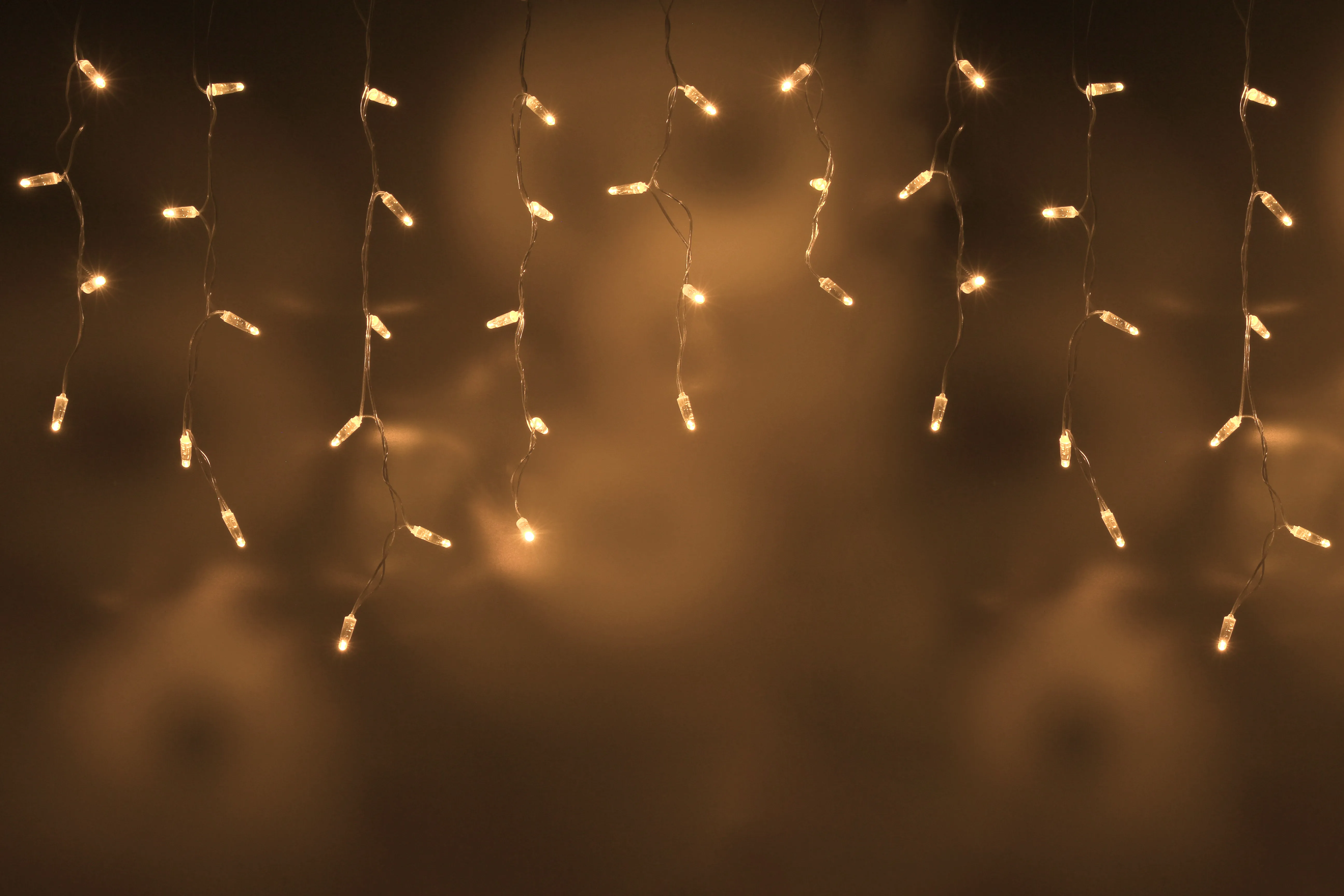 картинка Светодиодная бахрома 3х0.6м, статика, прозрачный провод, теплая белая