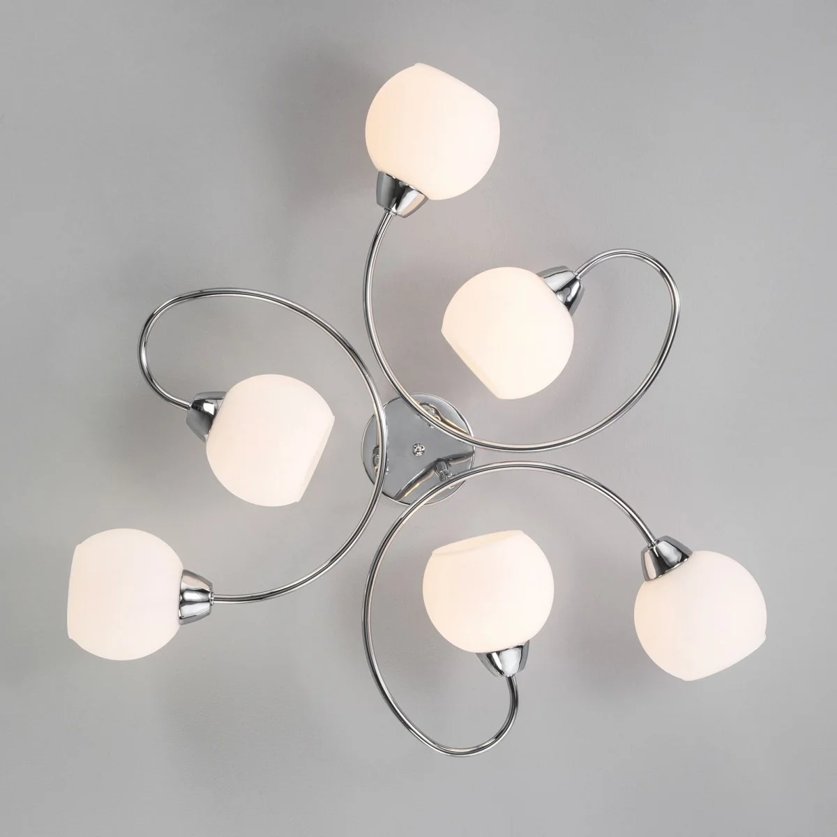 картинка Потолочная люстра со стеклянными плафонами 30136/6 хром