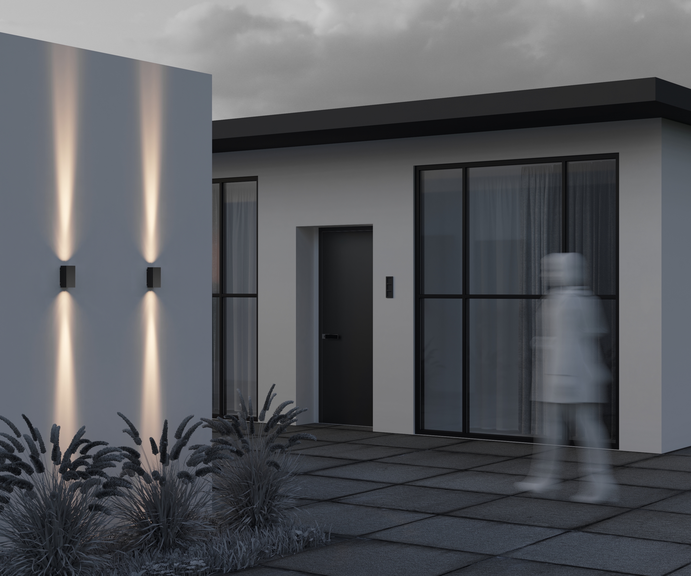 картинка Настенный светильник (бра) Outdoor O570WL-L10B3K