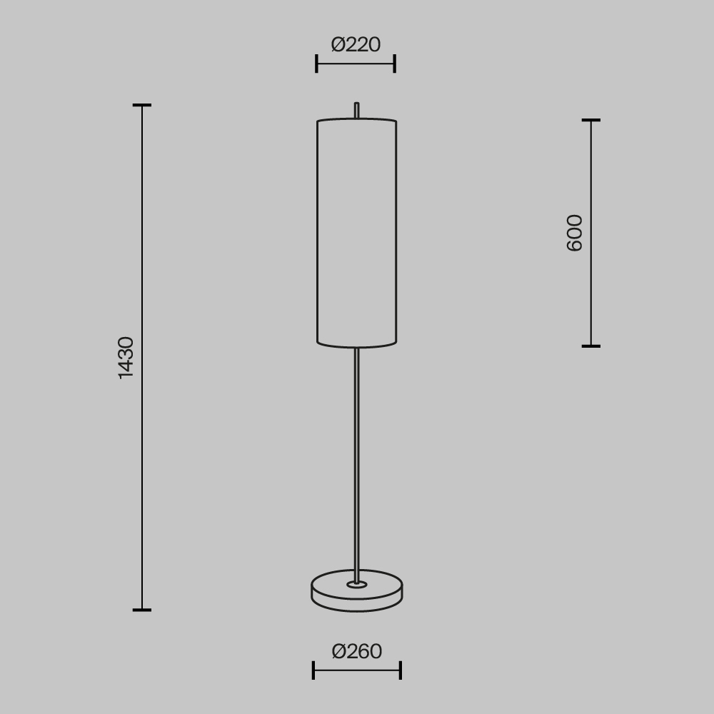 картинка Напольный светильник (торшер) Maytoni MOD437FL-01B