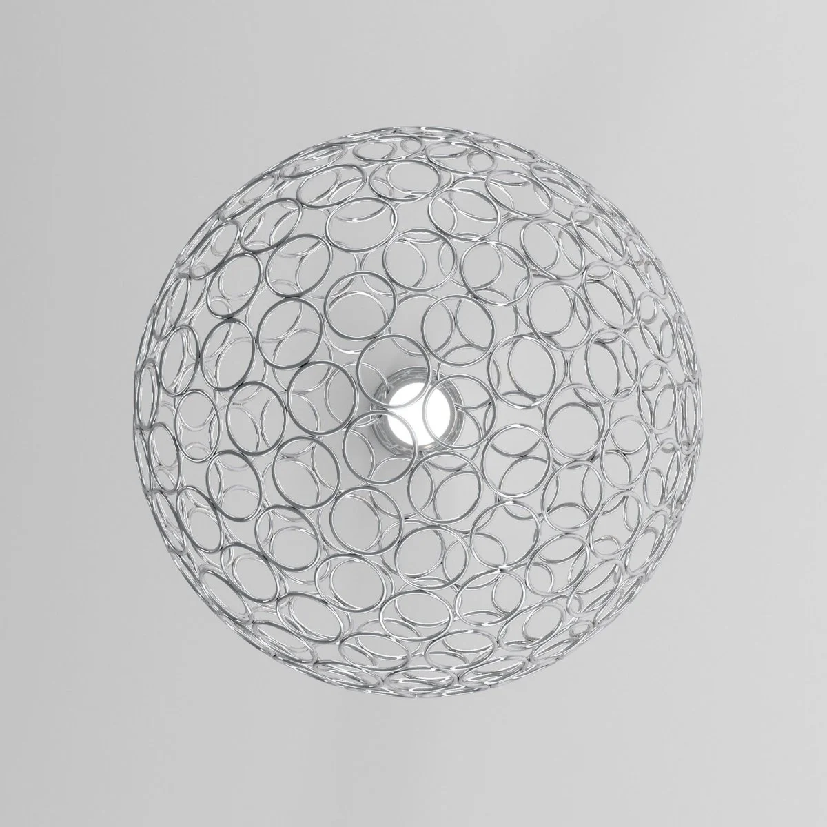 картинка Подвесной светодиодный светильник с металлическим плафоном 90353/1 хром