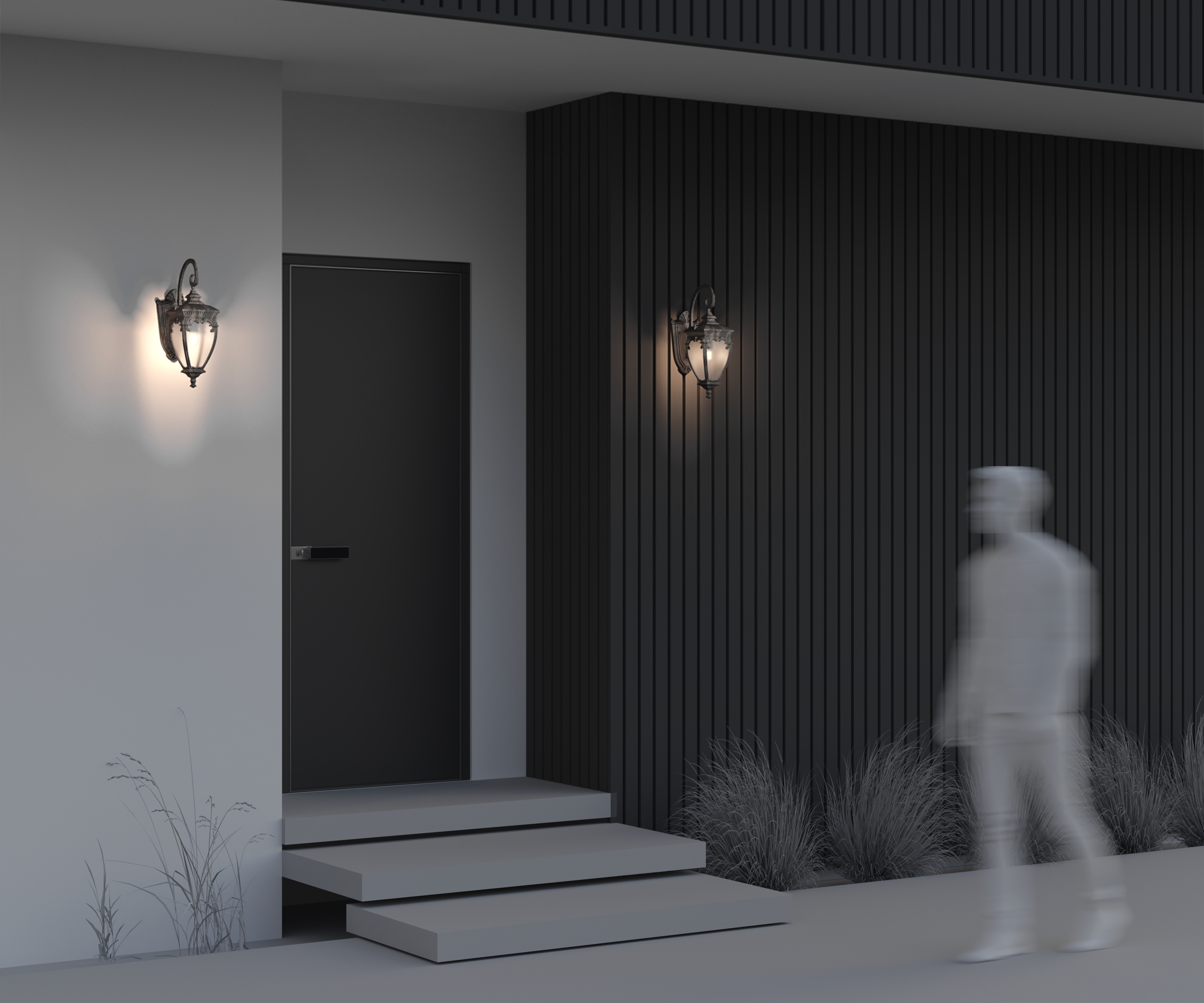 картинка Настенный светильник (бра) Outdoor O414WL-01GB