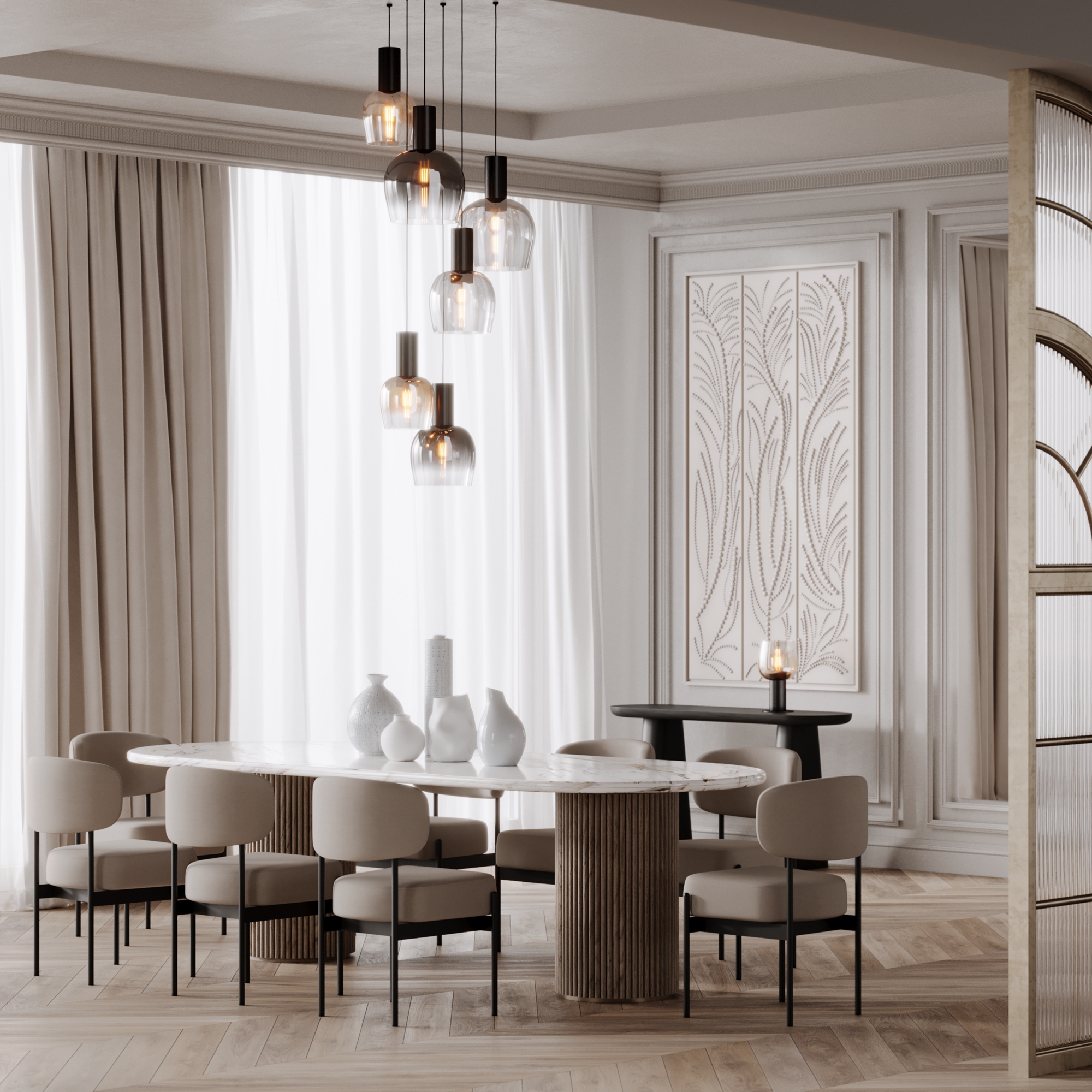 картинка Подвесной светильник Maytoni MOD414PL-06B