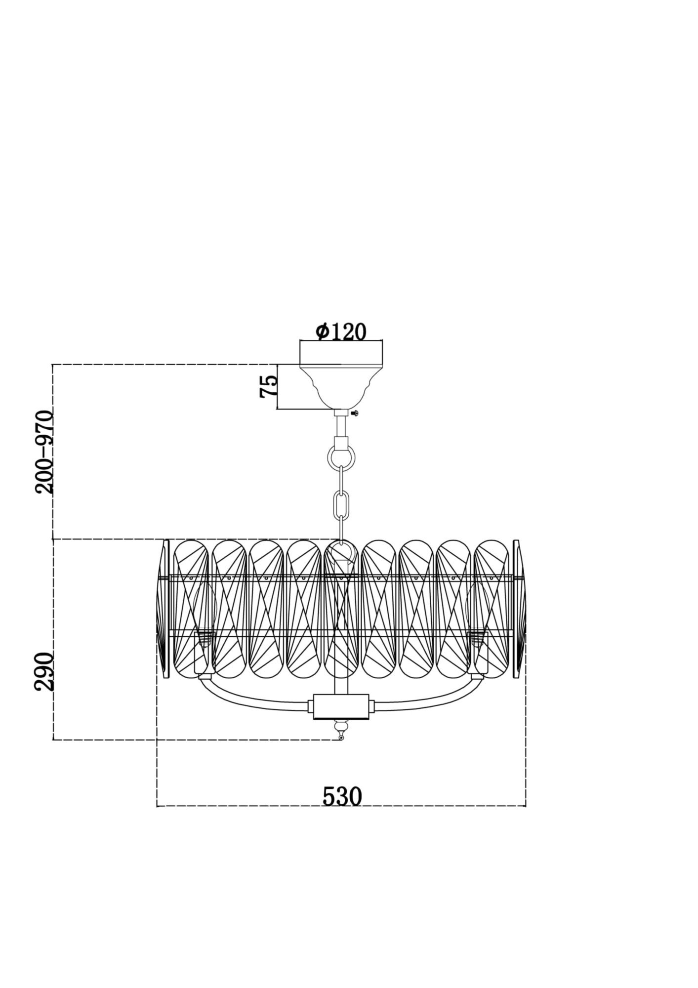 картинка Подвесной светильник Maytoni MOD122PL-06BS
