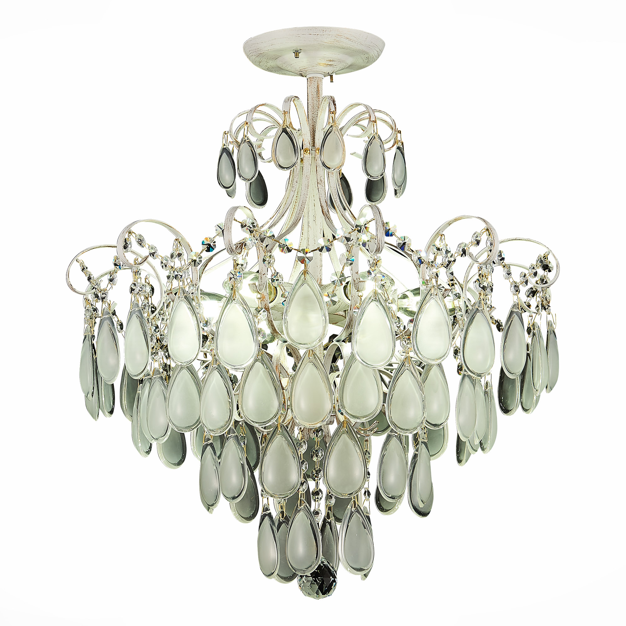 картинка SLE160302-06 Светильник потолочный Золотистый/Белый матовый E14 6*60W