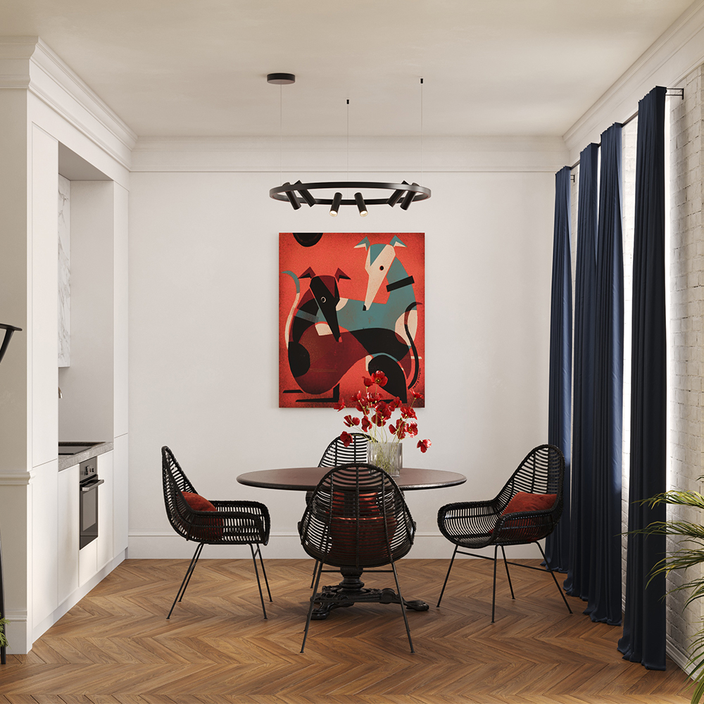 картинка Подвесной светильник Maytoni MOD102PL-L42BK