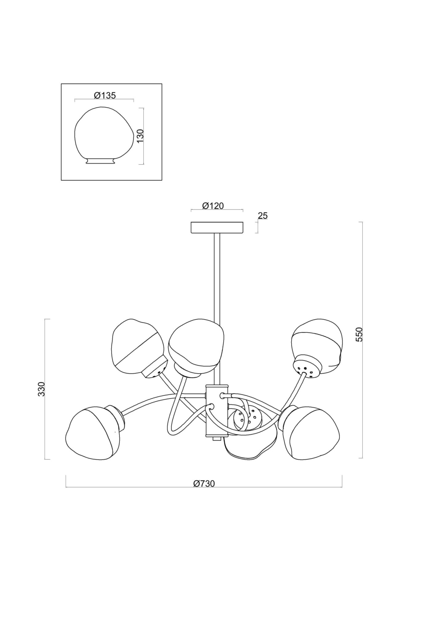 картинка Люстра Freya FR8017PL-06MG