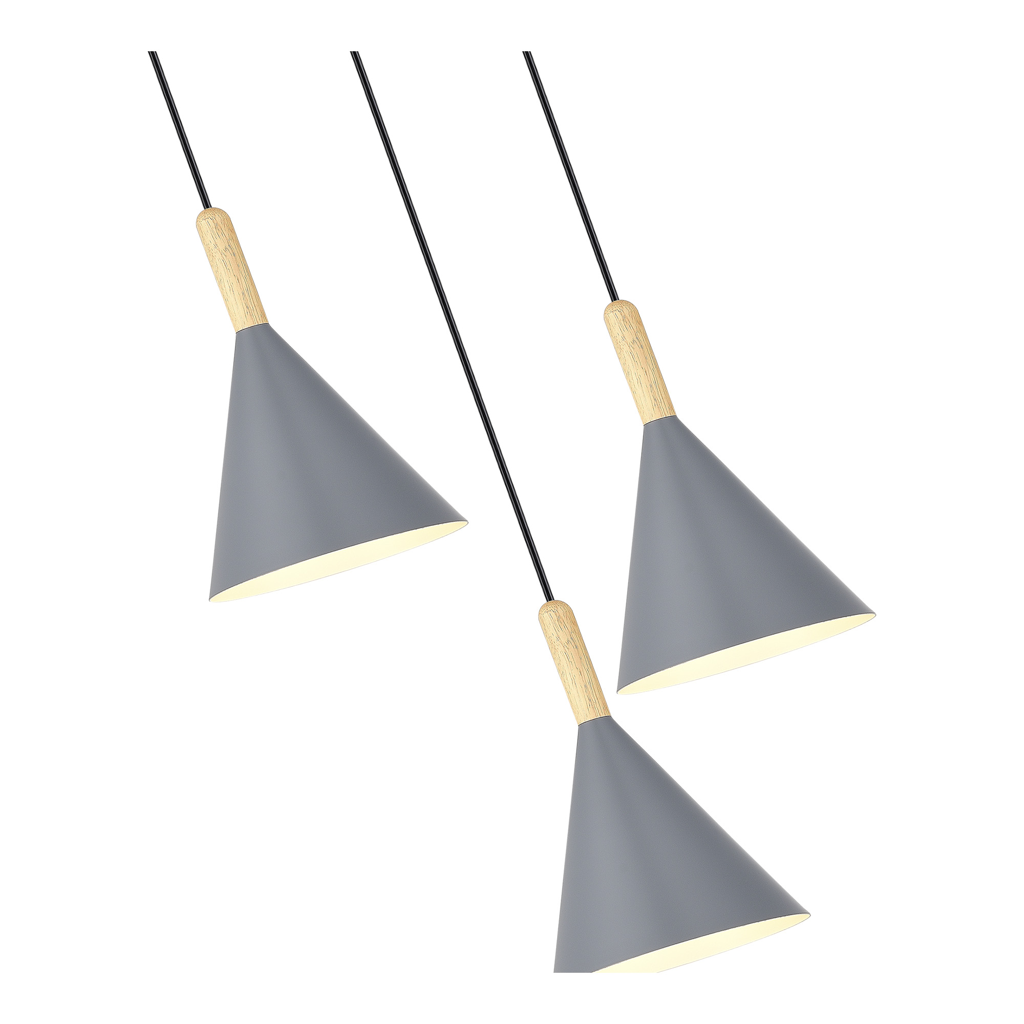 картинка SLE1255-433-03 Светильник подвесной Черный/Серый E27 3*40W