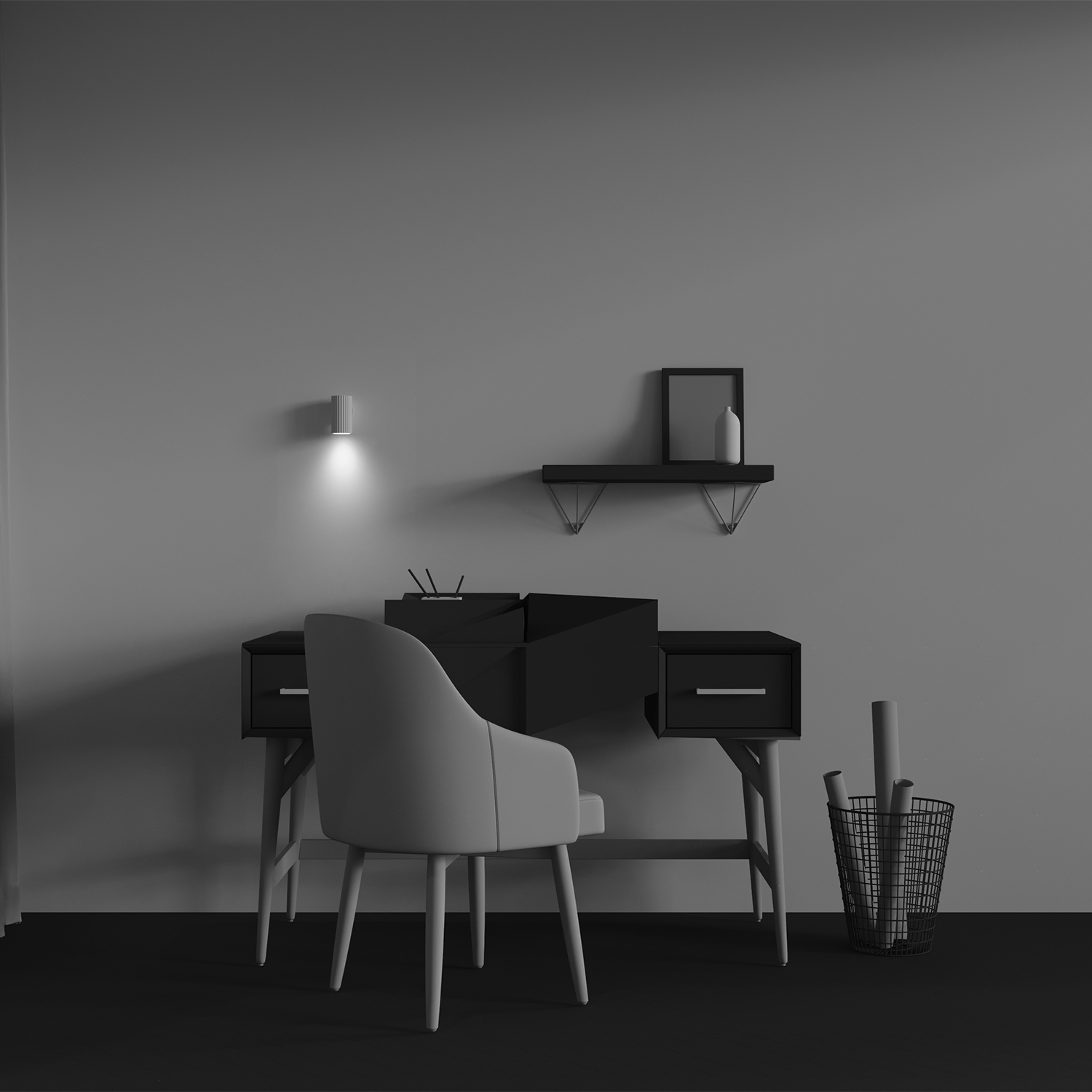 картинка Настенный светильник (бра) Technical C106WL-01-GU10-W