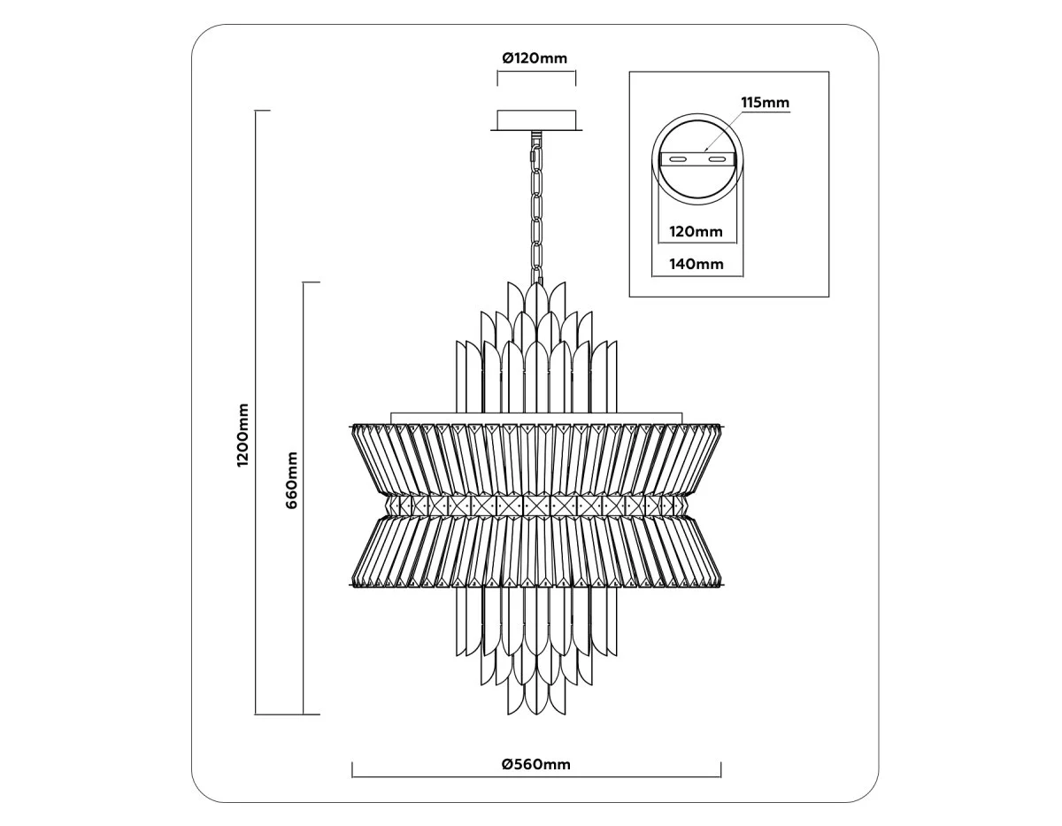 картинка Подвесная люстра с хрусталем LH41017