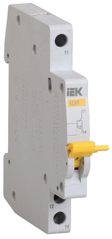 картинка Контакт состояния КС47 новая серия на DIN-рейку IEK MVA01D-KS-1