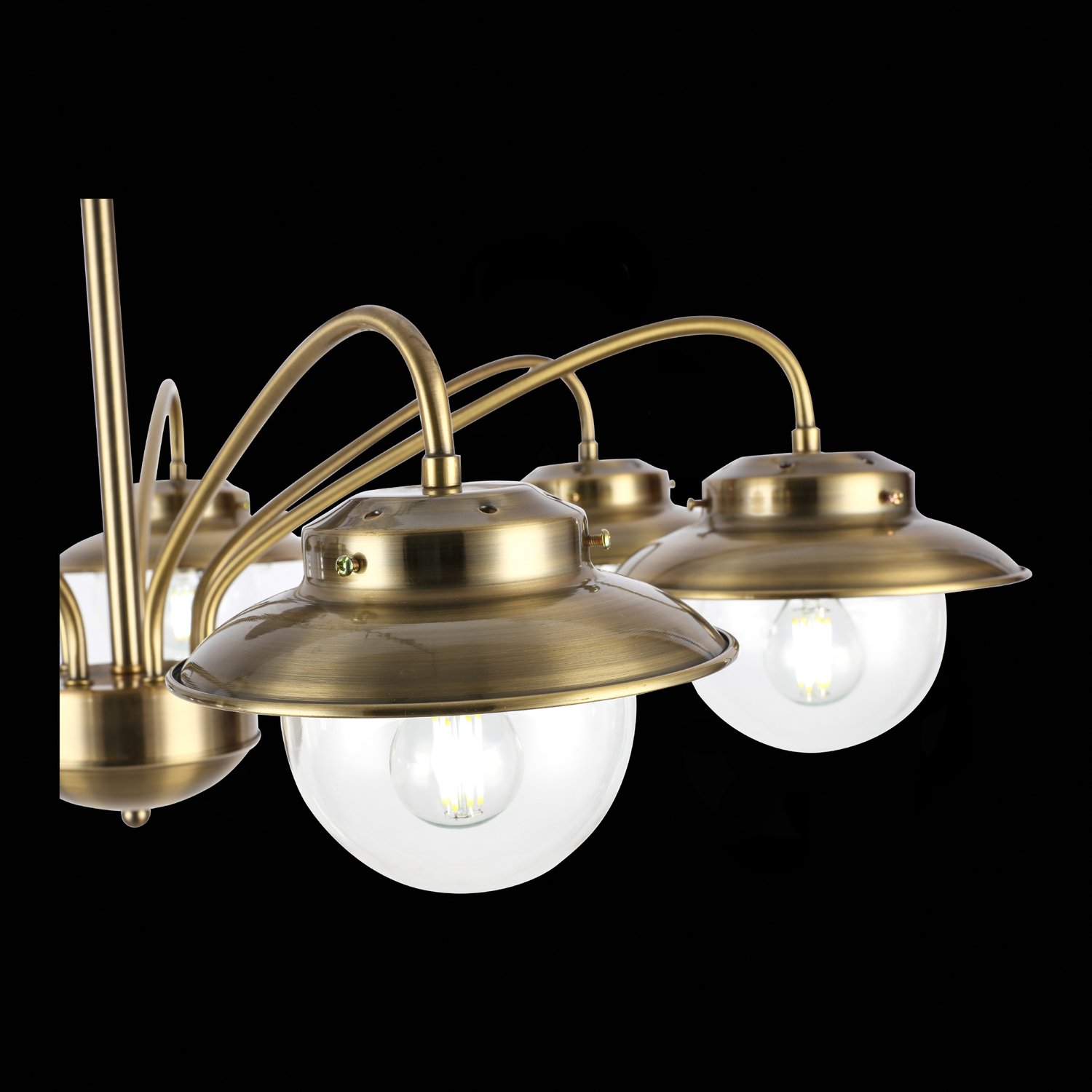 картинка SLE110102-07 Светильник потолочный Античная бронза/Прозрачный E14 7*40W