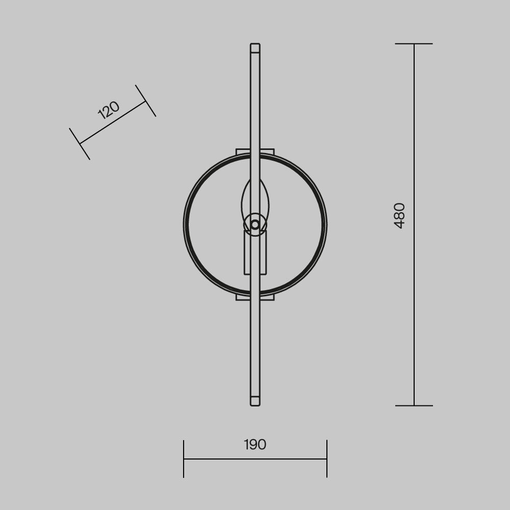 картинка Настенный светильник (бра) Maytoni MOD099WL-01G