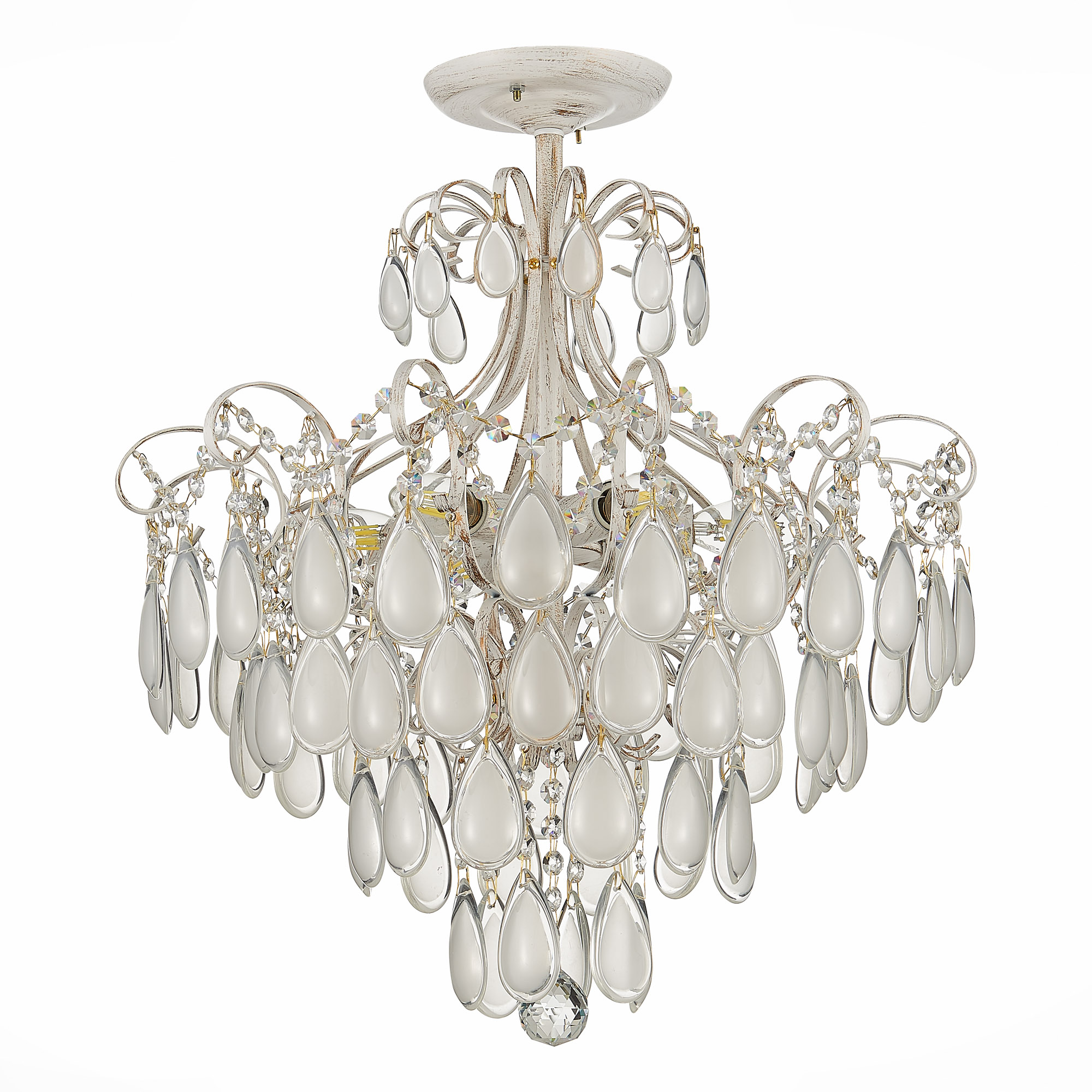 картинка SLE160302-06 Светильник потолочный Золотистый/Белый матовый E14 6*60W