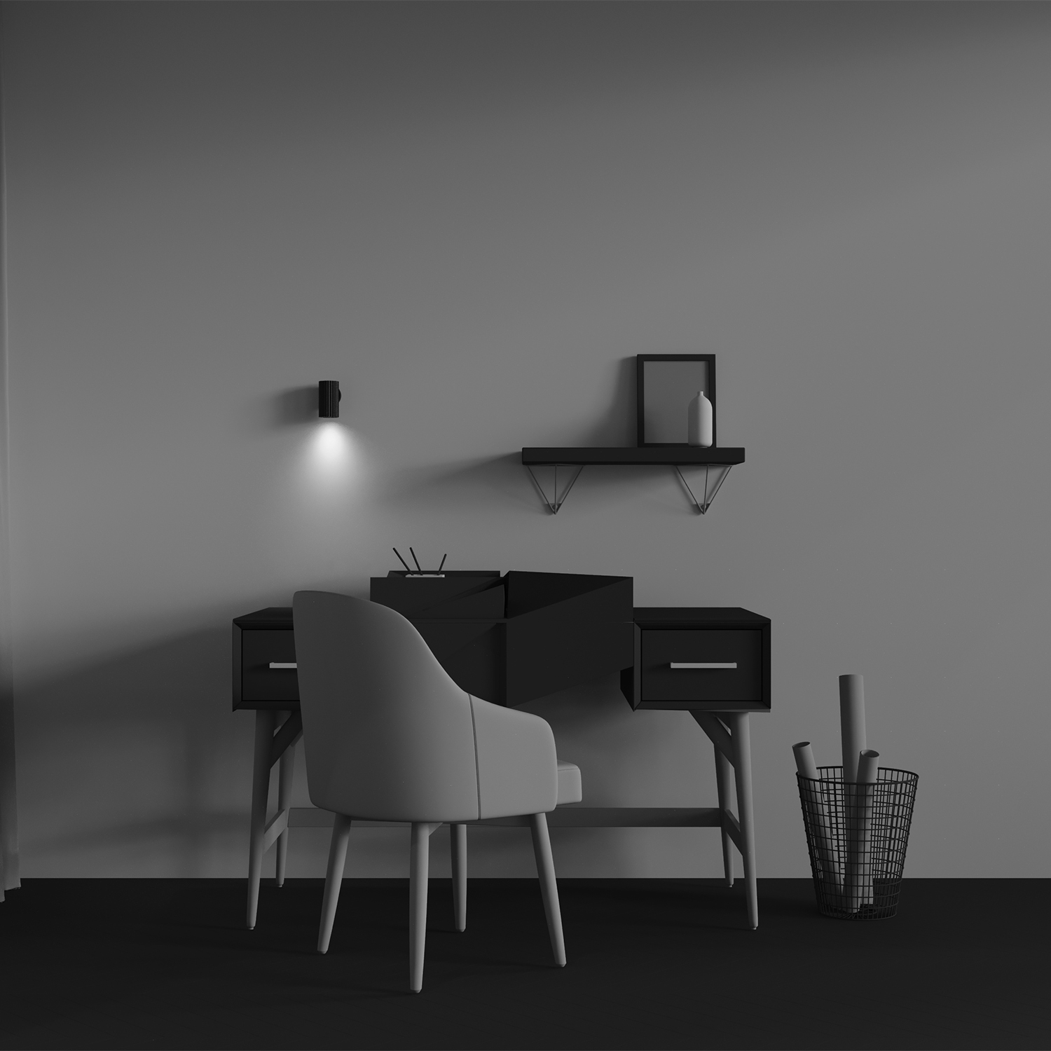 картинка Настенный светильник (бра) Technical C106WL-01-GU10-B