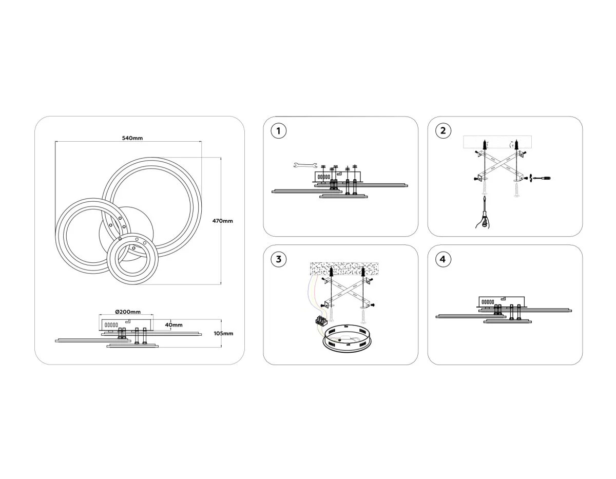 картинка Потолочный светодиодный светильник с пультом