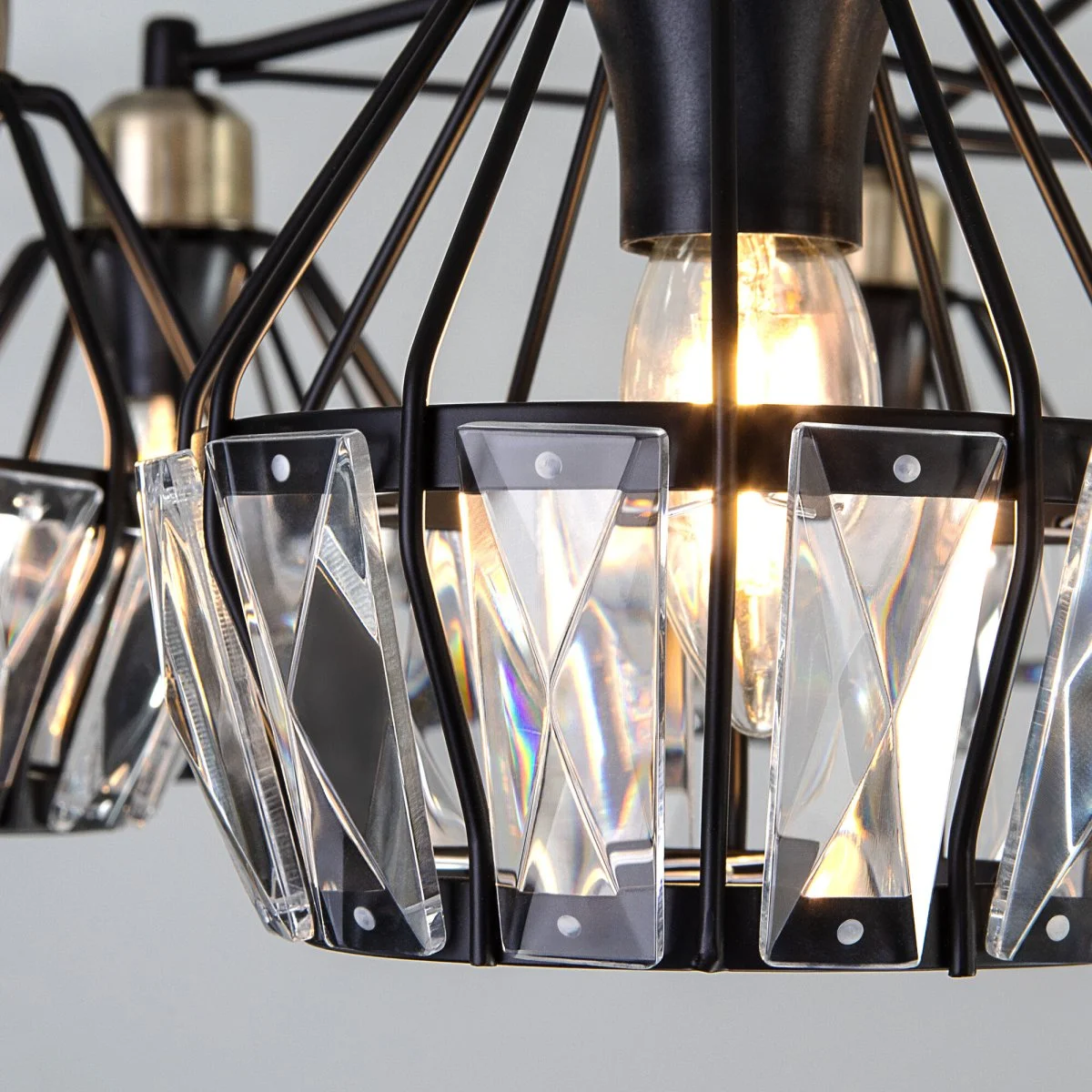 картинка Люстра потолочная лофт 70075/8 черный