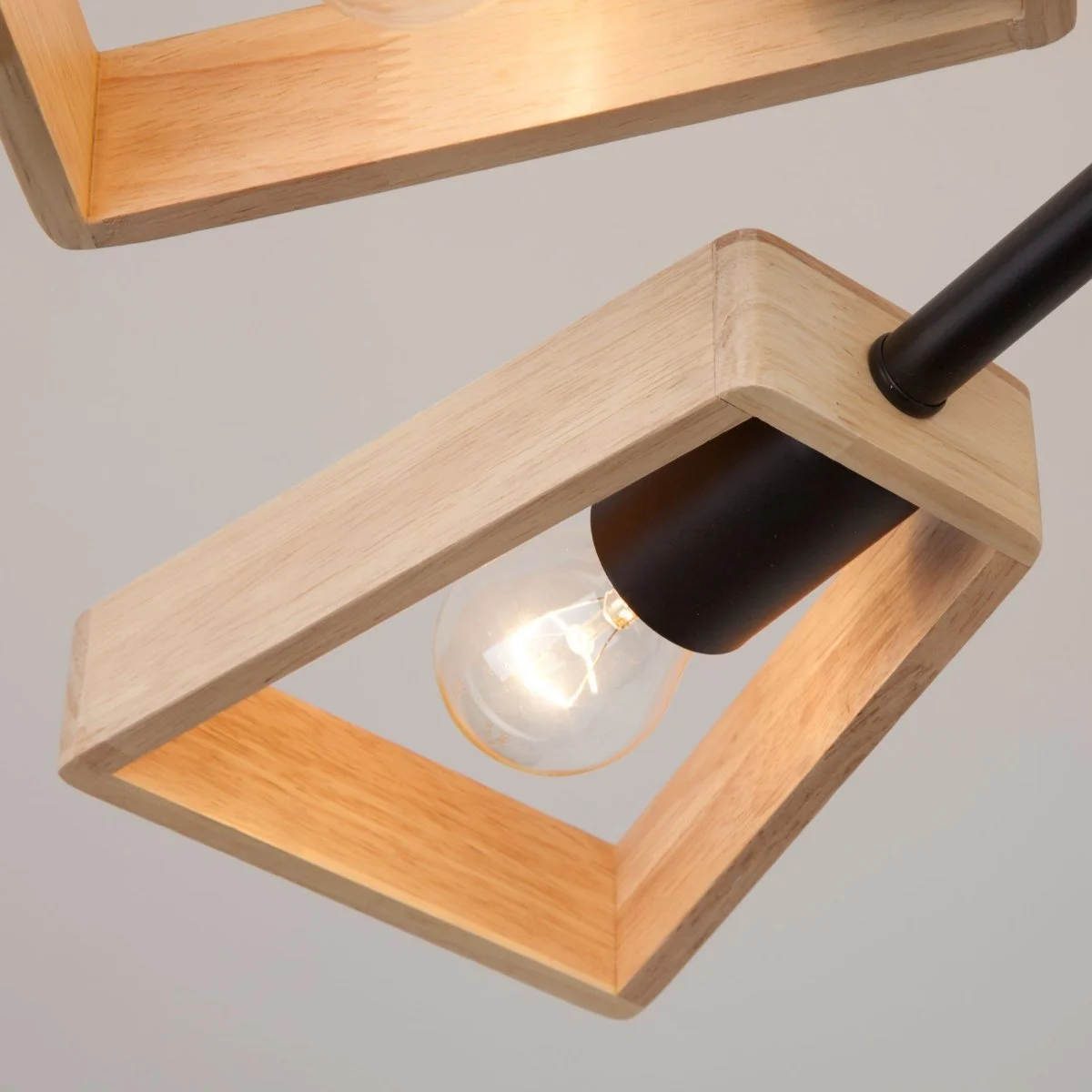 картинка Потолочная люстра лофт с деревянными элементами 70056/8 черный