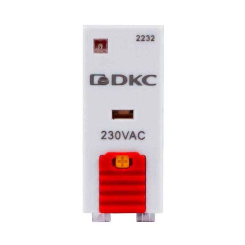 картинка Реле одиночное 230В AC 1 перекидн. контакт тестовая кнопка DKC IR-230AC-1CO-D