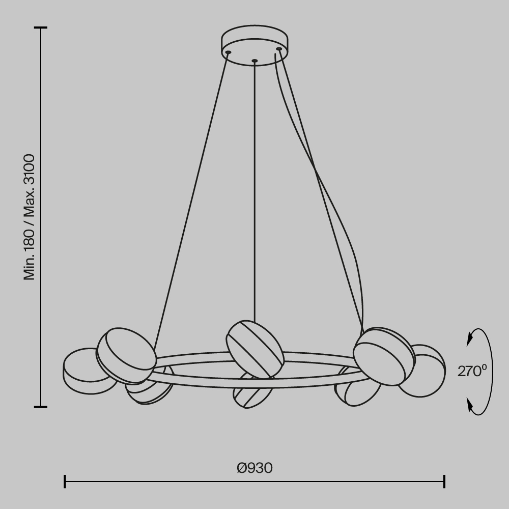 картинка Подвесной светильник Maytoni MOD299PL-L80BS3K