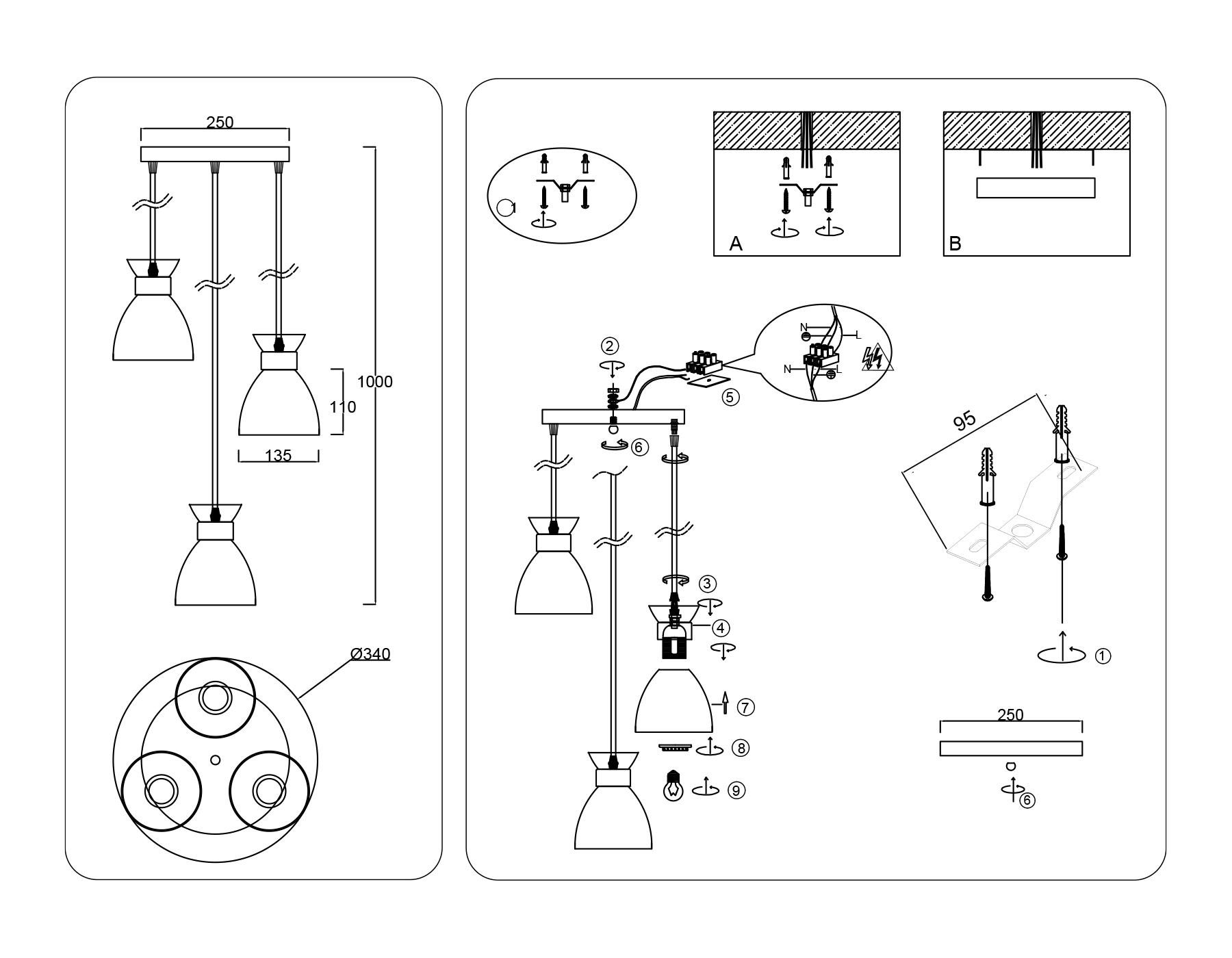картинка Светильник подвесной в стиле лофт