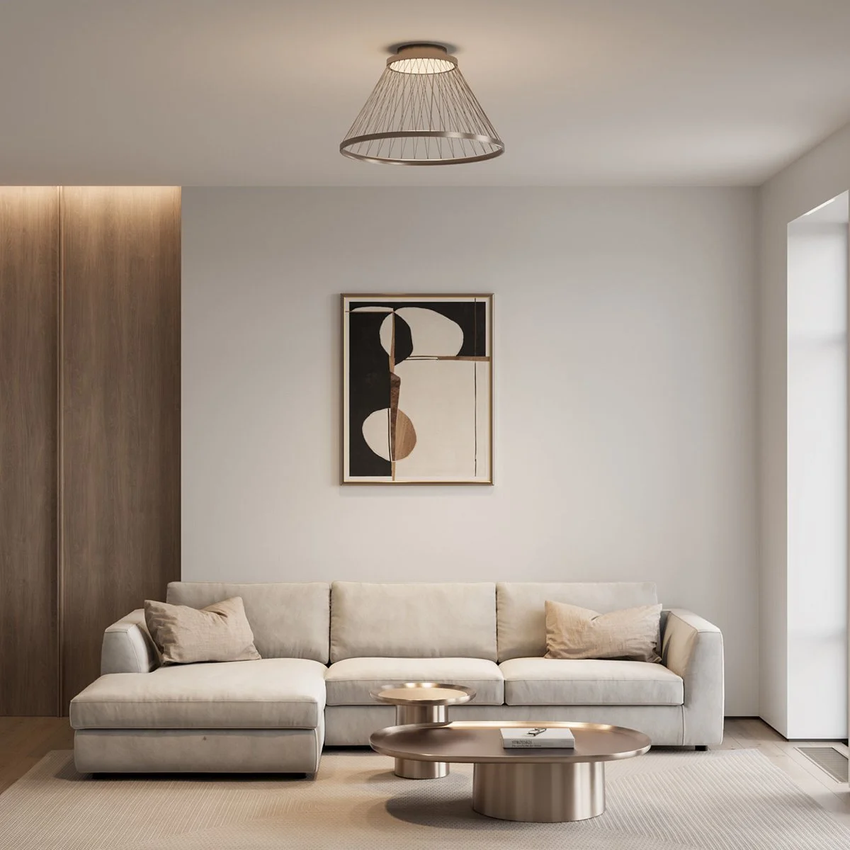 картинка Потолочный светодиодный светильник 40019/1 LED коричневый