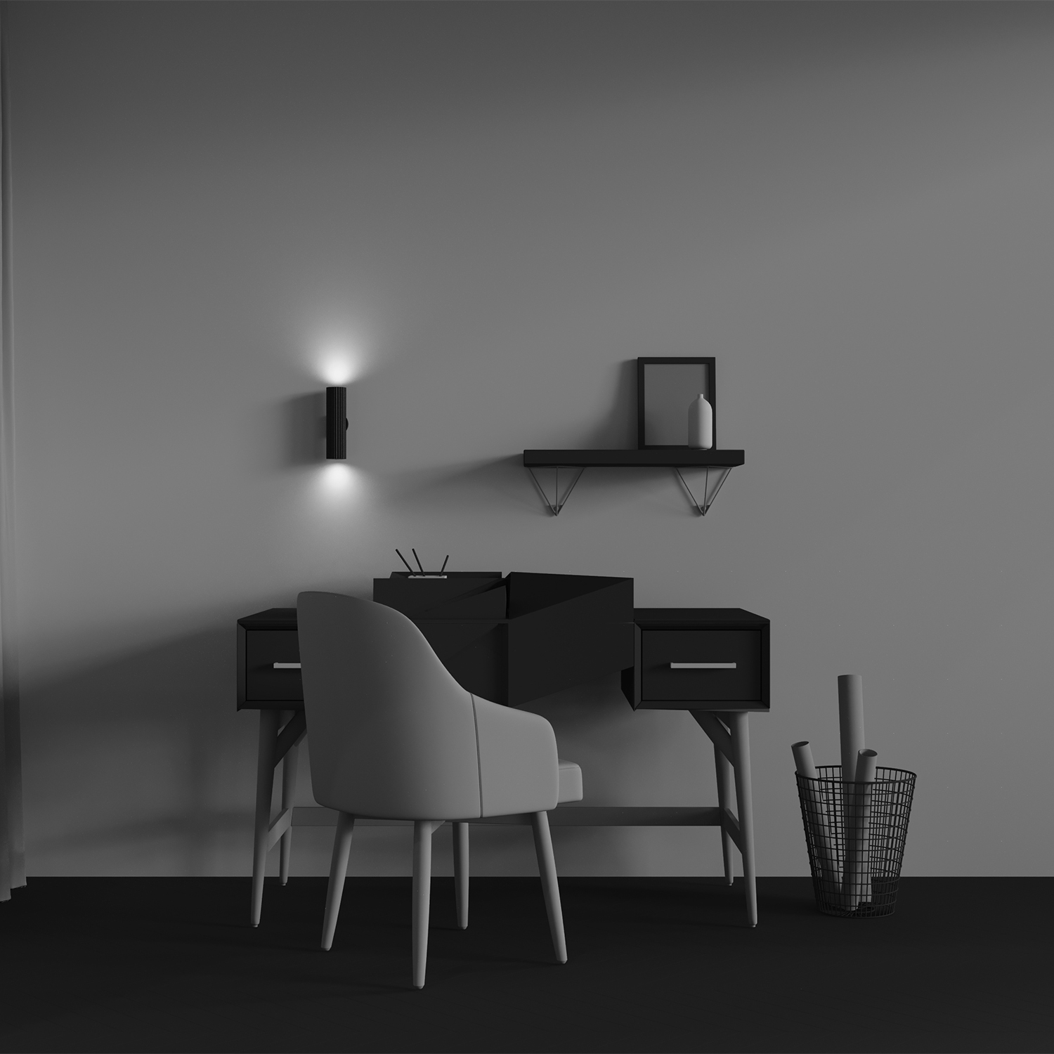 картинка Настенный светильник (бра) Technical C106WL-02-GU10-B