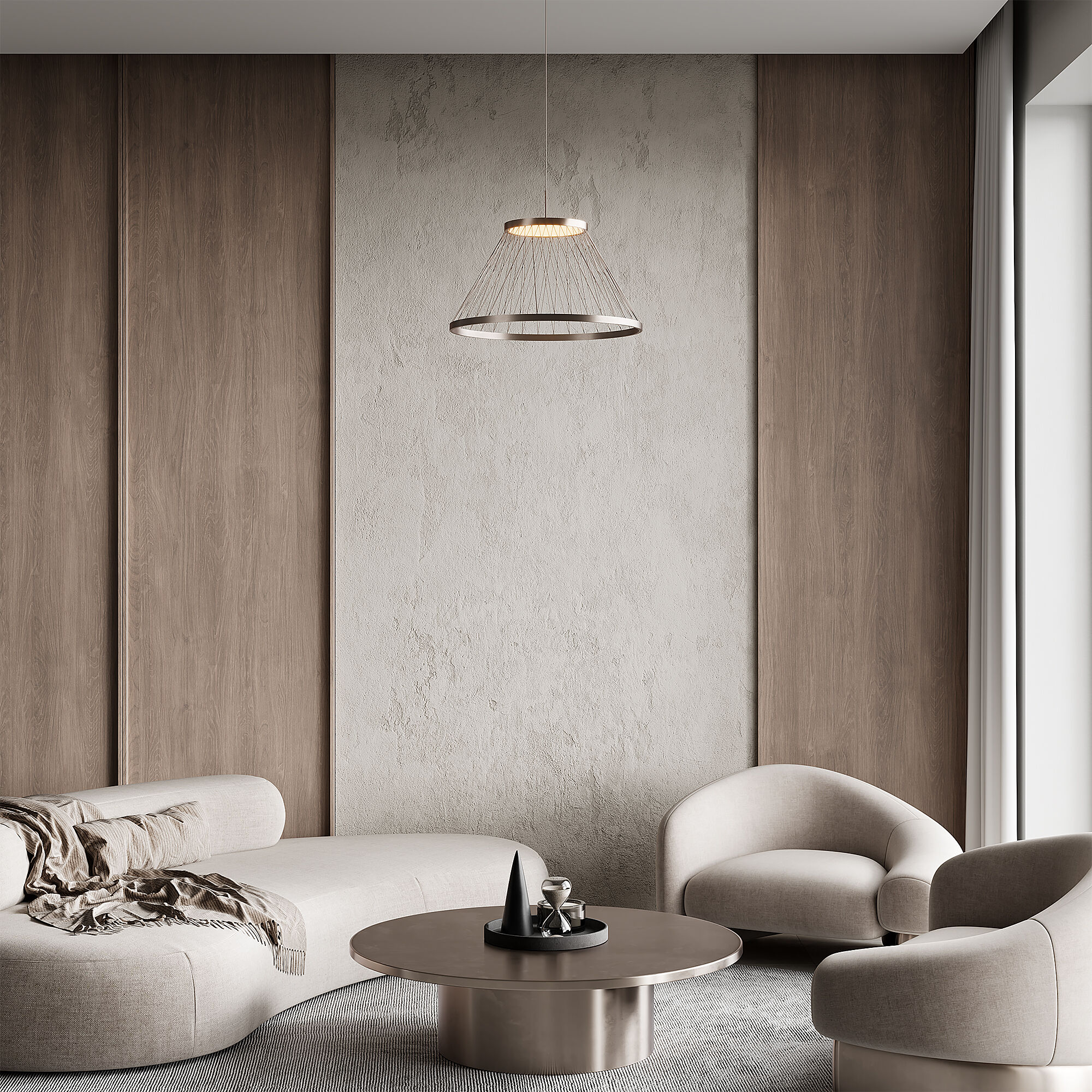 картинка Подвесной светодиодный светильник 40017/1 LED коричневый