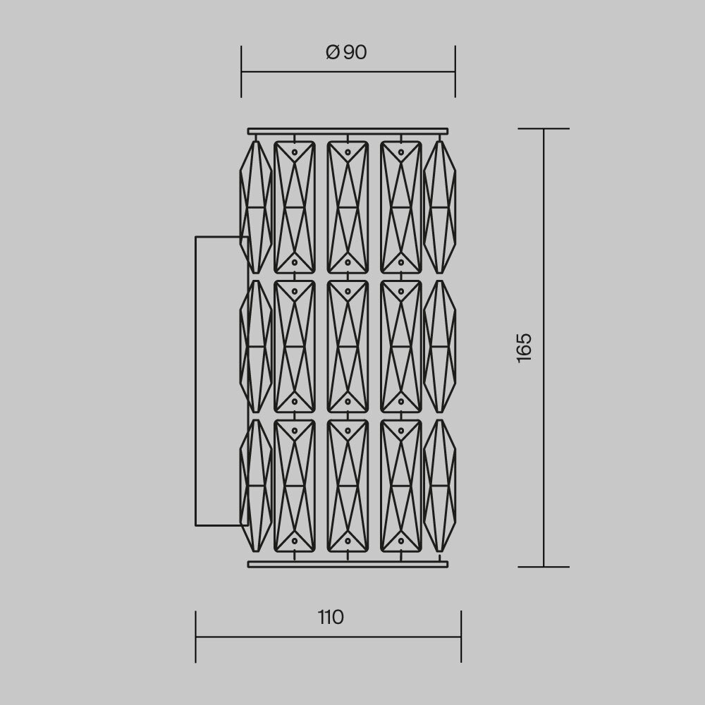 картинка Настенный светильник (бра) Maytoni DIA008WL-1CH