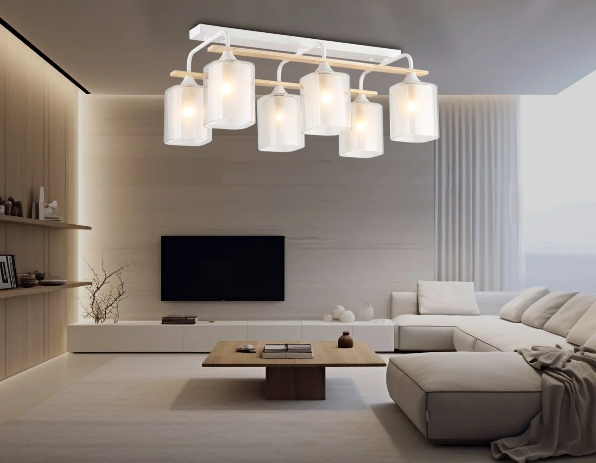 картинка Светильник потолочный со стеклянными плафонами