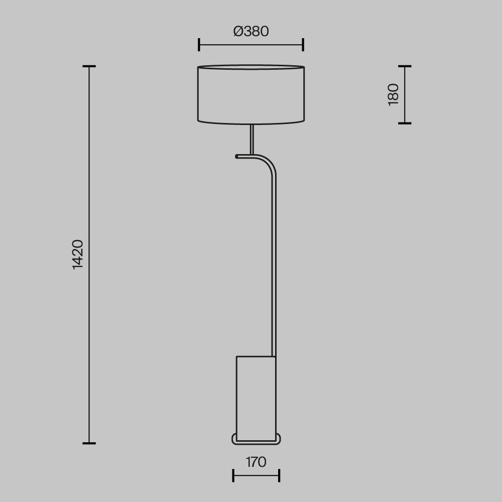 картинка Напольный светильник (торшер) Maytoni MOD437FL-03B