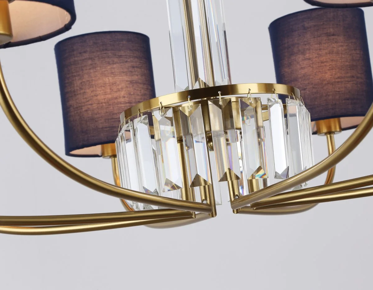 картинка Подвесная люстра с абажурами и хрусталем LH71273