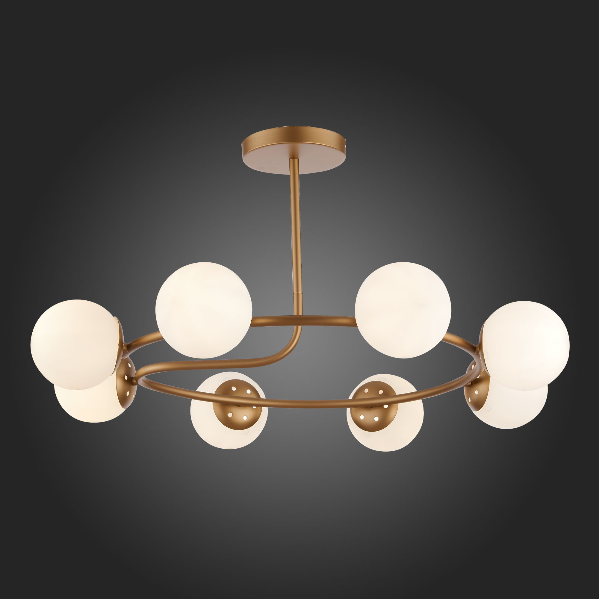 картинка SLE220602-08 Светильник потолочный Золотистый/Белый E14 8*40W