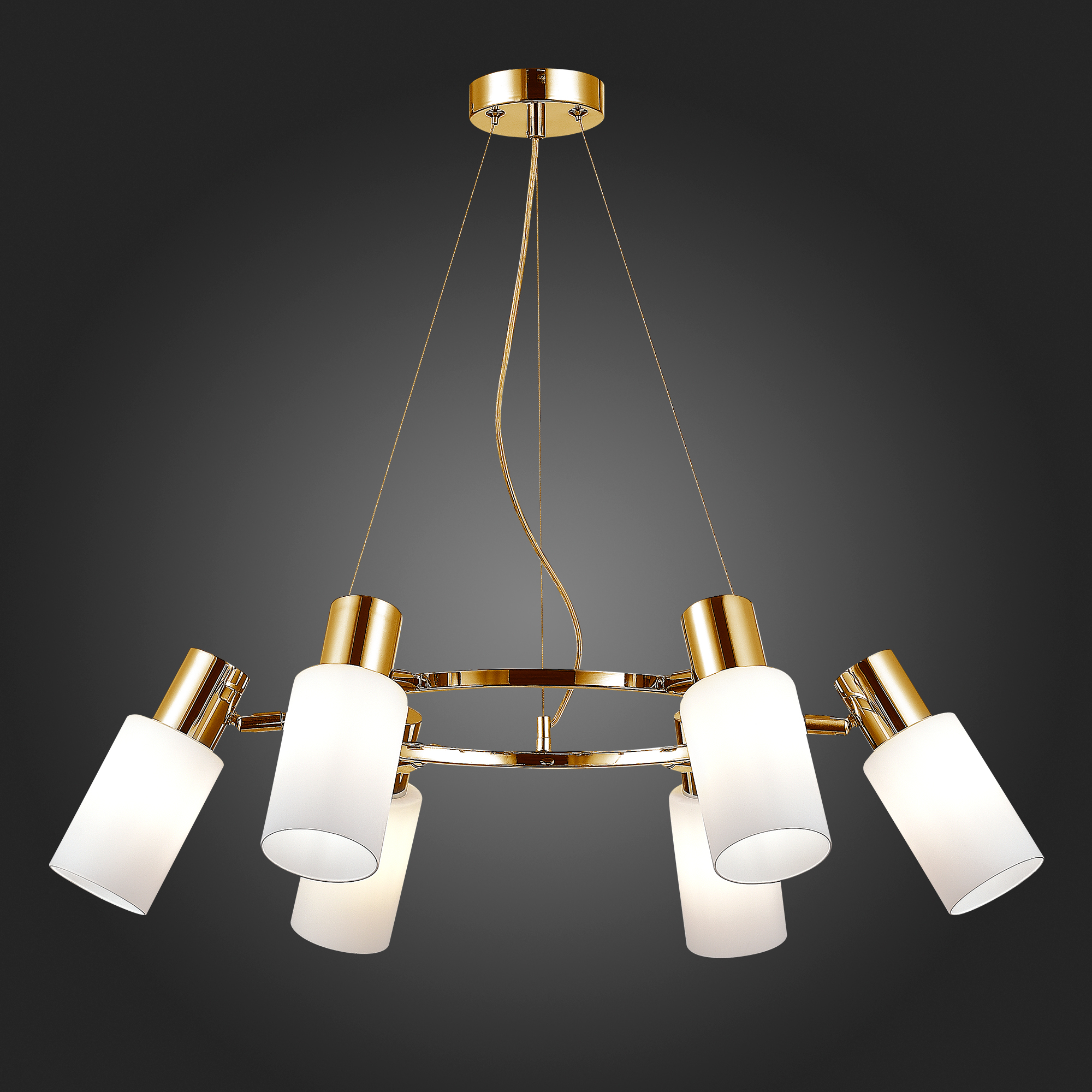 картинка SLE1139-303-06 Светильник подвесной Латунь/Белый E14 6*60W