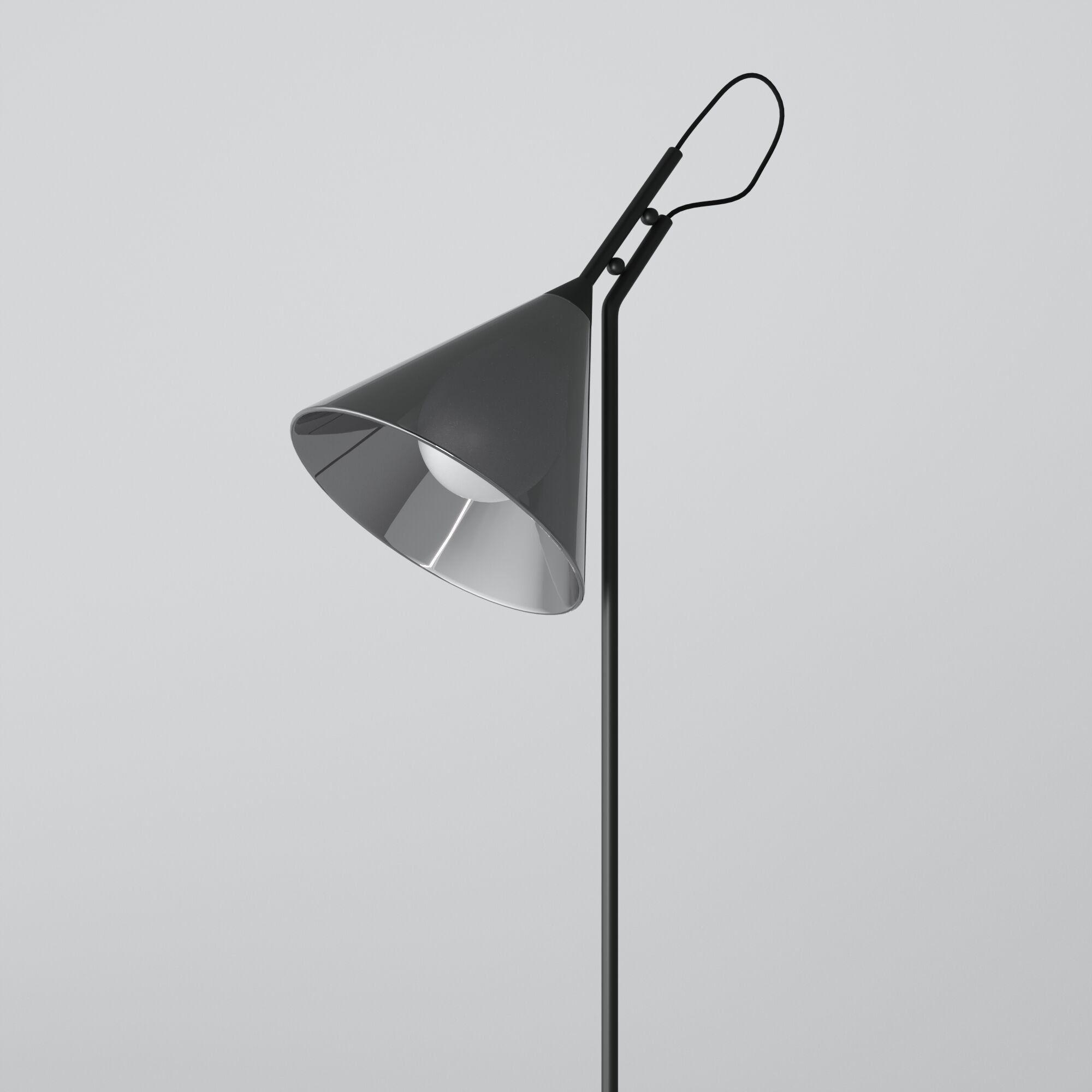 картинка Напольный светильник со стеклянным плафоном 01187/1 черный