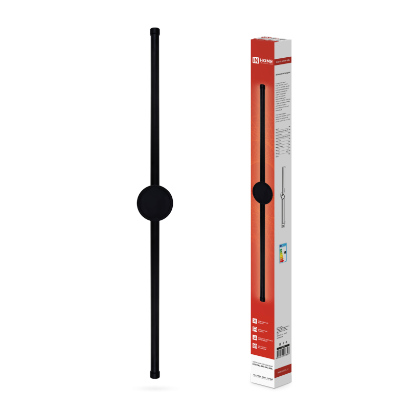 картинка Светильник светодиодный ESTETIKA ART-80C-40BL 15Вт 230В 4000K 1050Лм 800х60x98 черный IN HOME