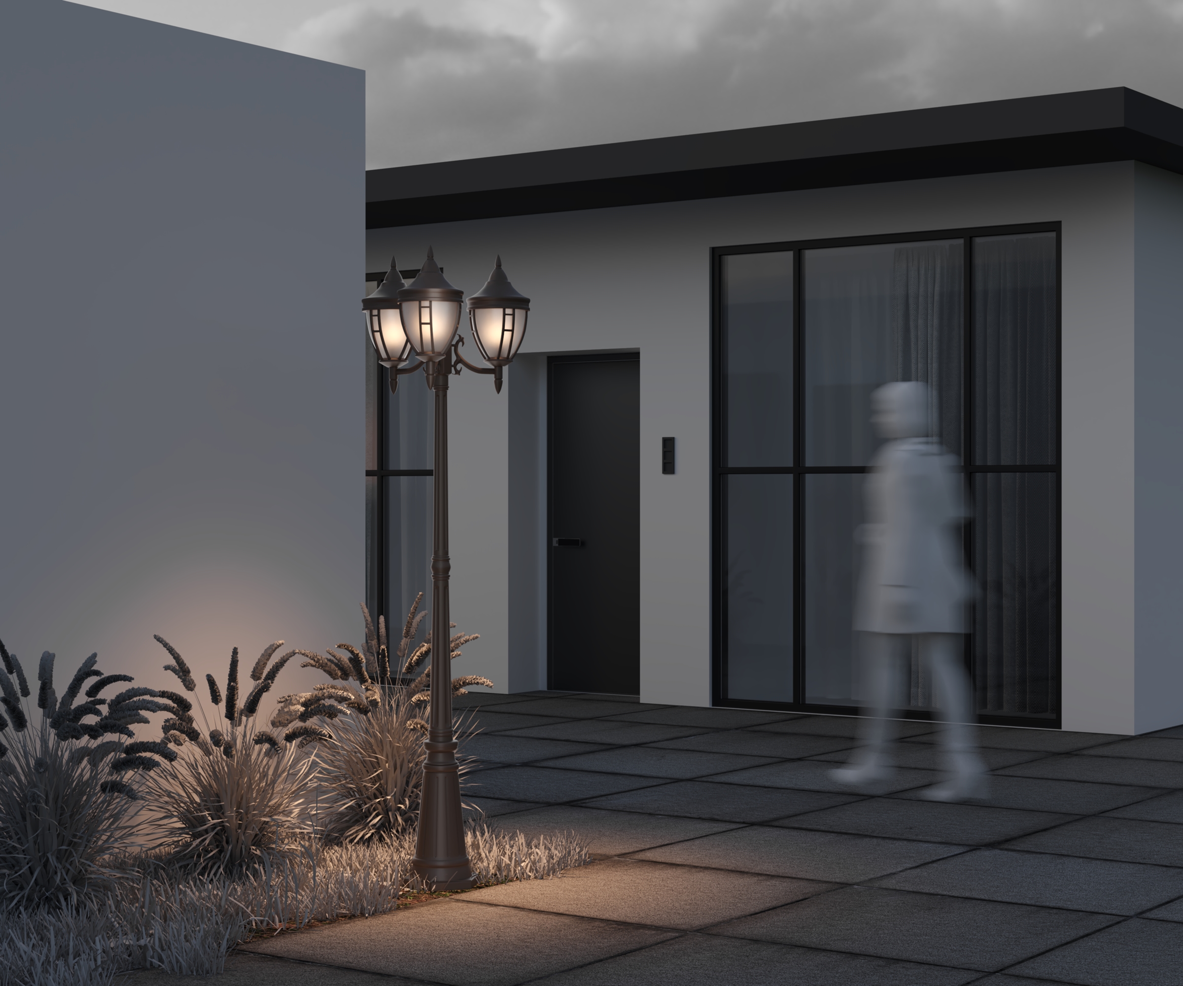 картинка Садово-парковый светильник Outdoor O026FL-03B