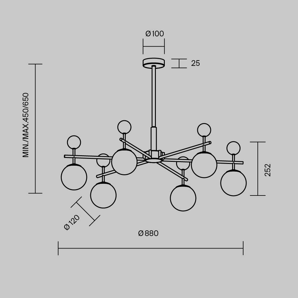 картинка Подвесной светильник Maytoni MOD436PL-07BS