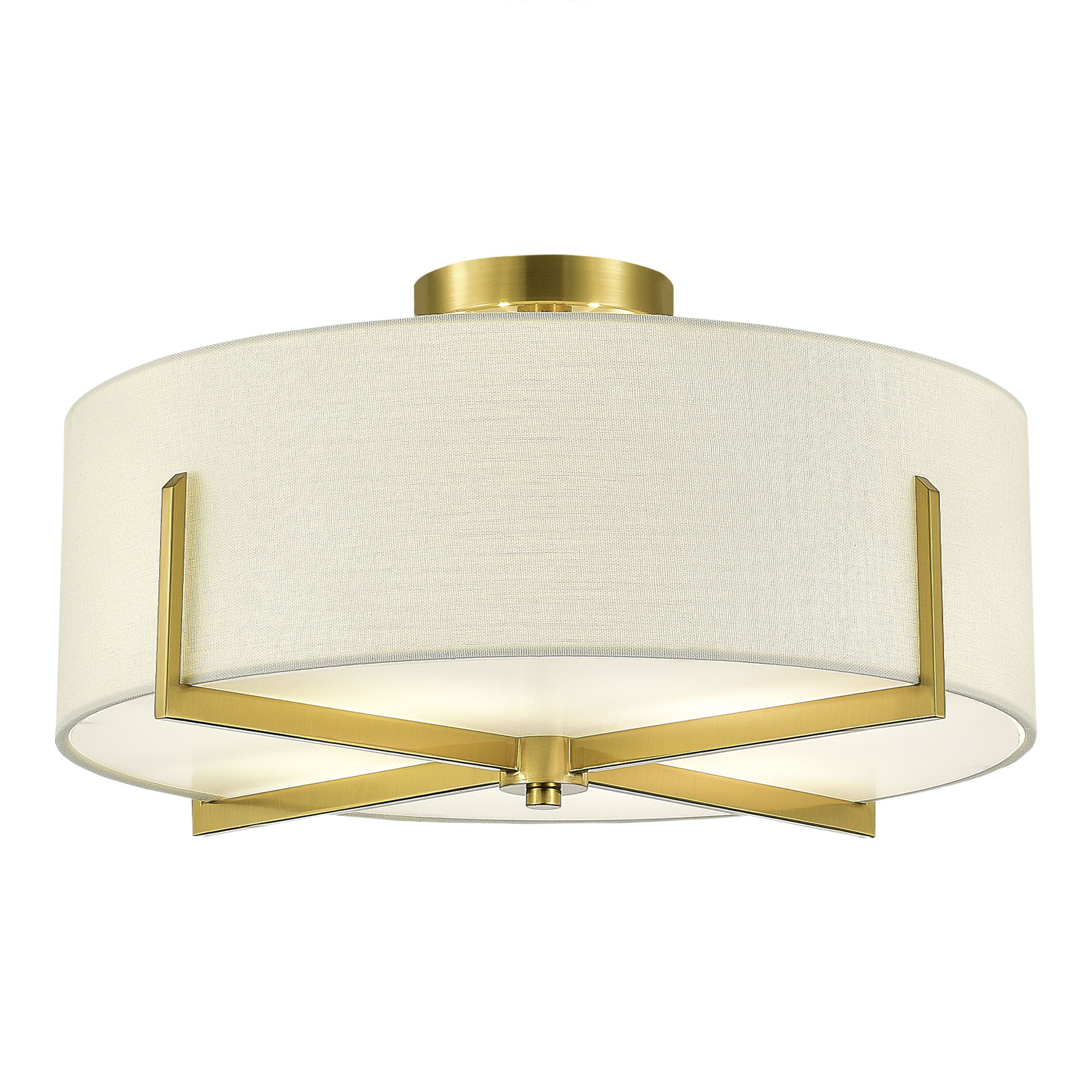 картинка SLE3010-302-04 Светильник потолочный Латунь/Белый E27 4*60W