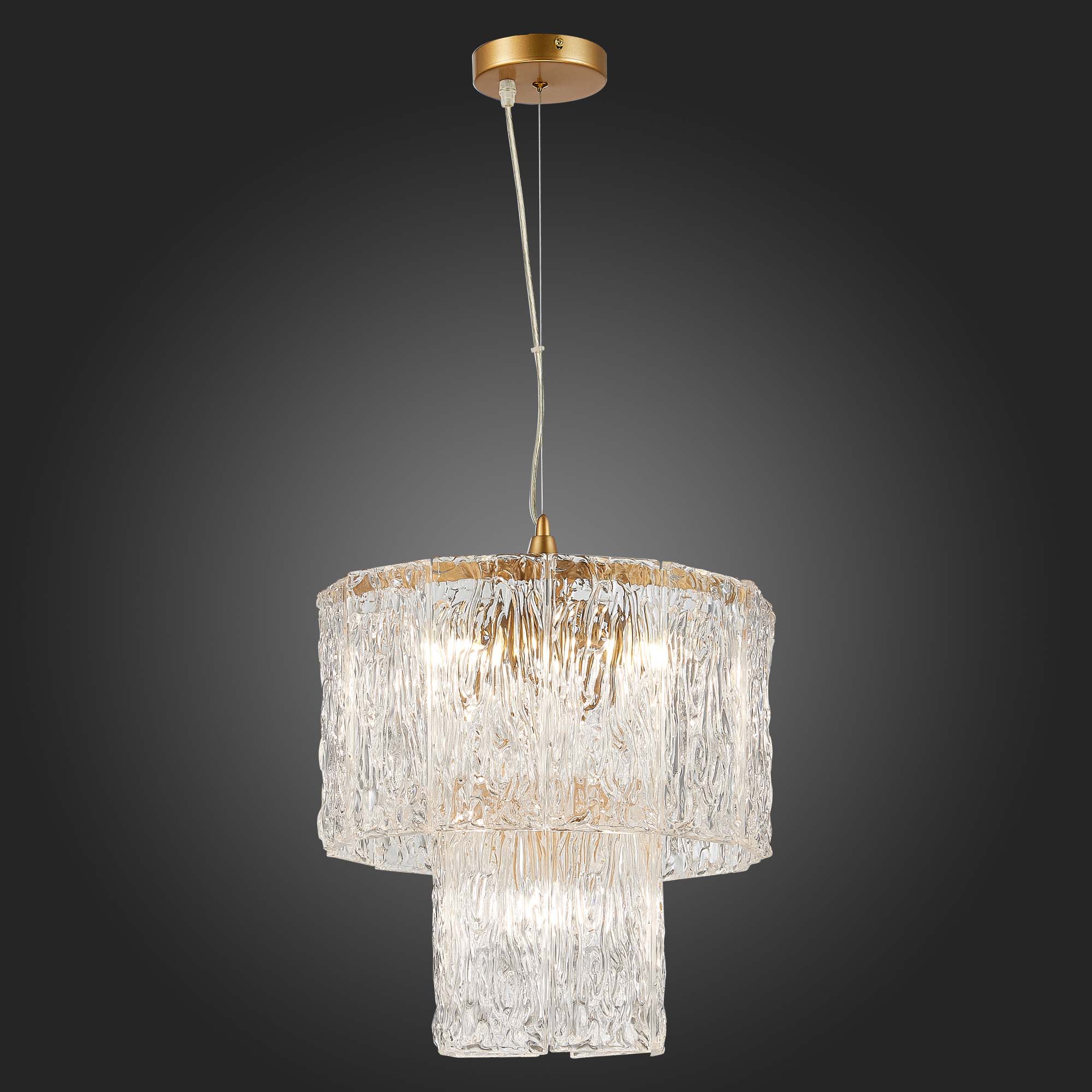 картинка SLE283203-05 Светильник подвесной Золотистый/Прозрачный E27 5*40W