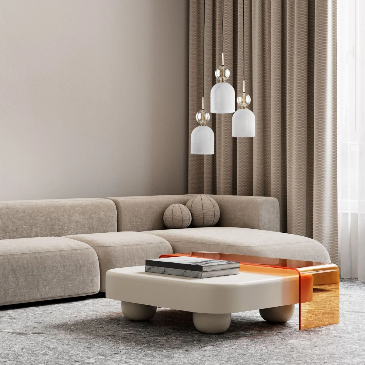 картинка Подвесной светильник со стеклянными плафонами 11021 Sophia Cognac