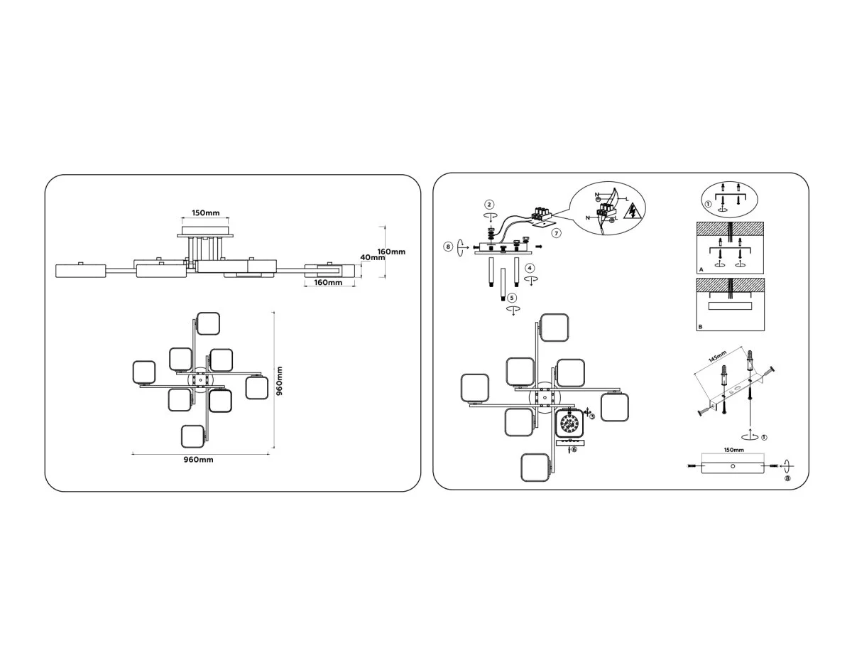картинка Люстра светодиодная на штанге FL4889