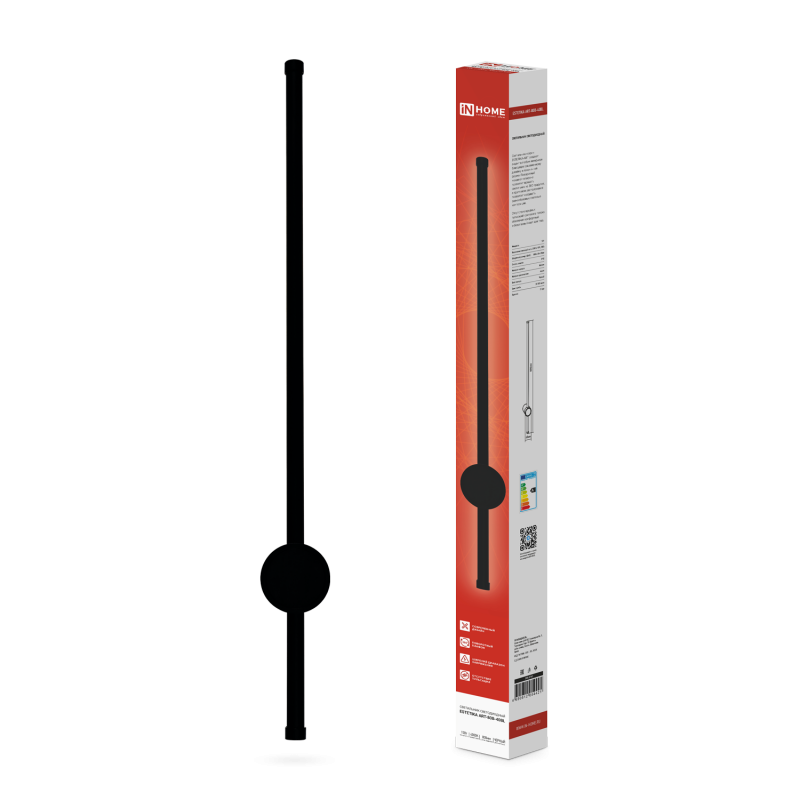 картинка Светильник светодиодный ESTETIKA ART-80B-40BL 15Вт 230В 4000K 1050Лм 800х60x98 черный IN HOME